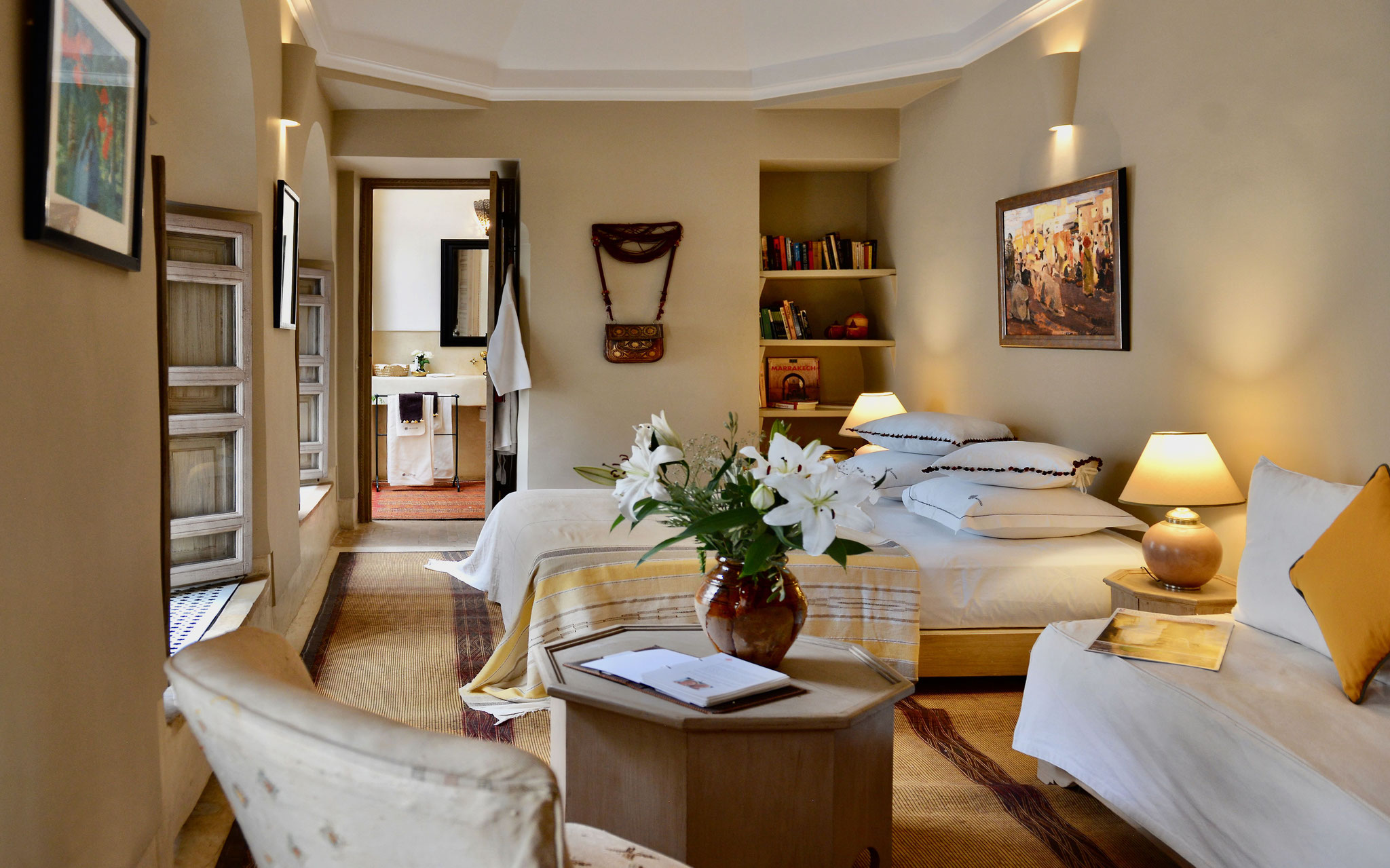 Location Riad de charme Marrakech avec hammam et piscine pour 12 personnes