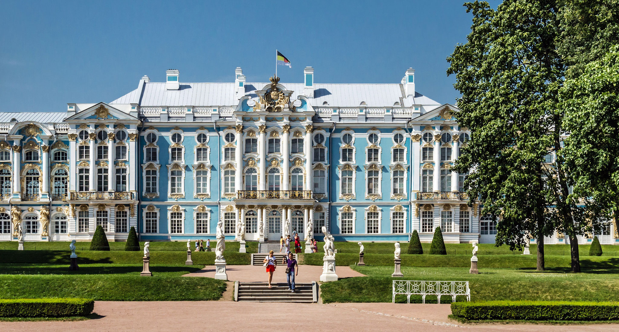 Palacio de Ekaterina la Grande, San Petersburgo, Rusia.