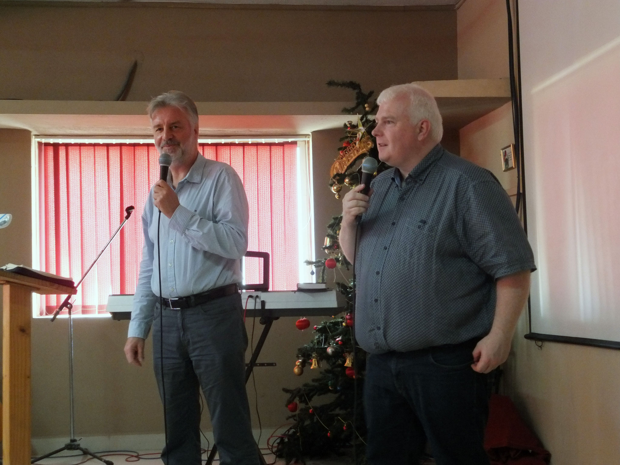 Bernd und Thomas predigen in Chennai