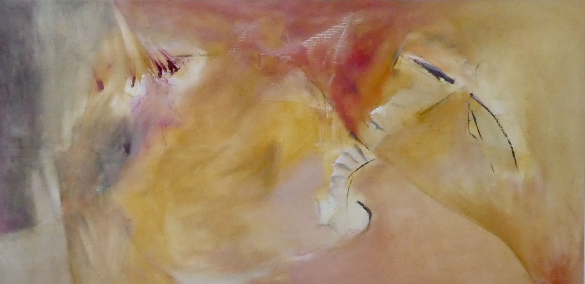 Erwachend, 70x140, 2025