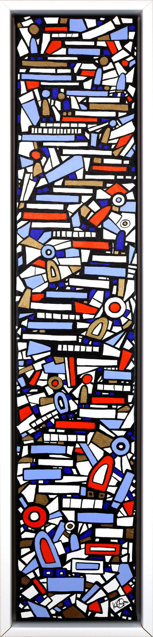 Veronika Spleiss "Rise" 2020 60x20 cm, Acrylic on canvas, Private Collection Germany