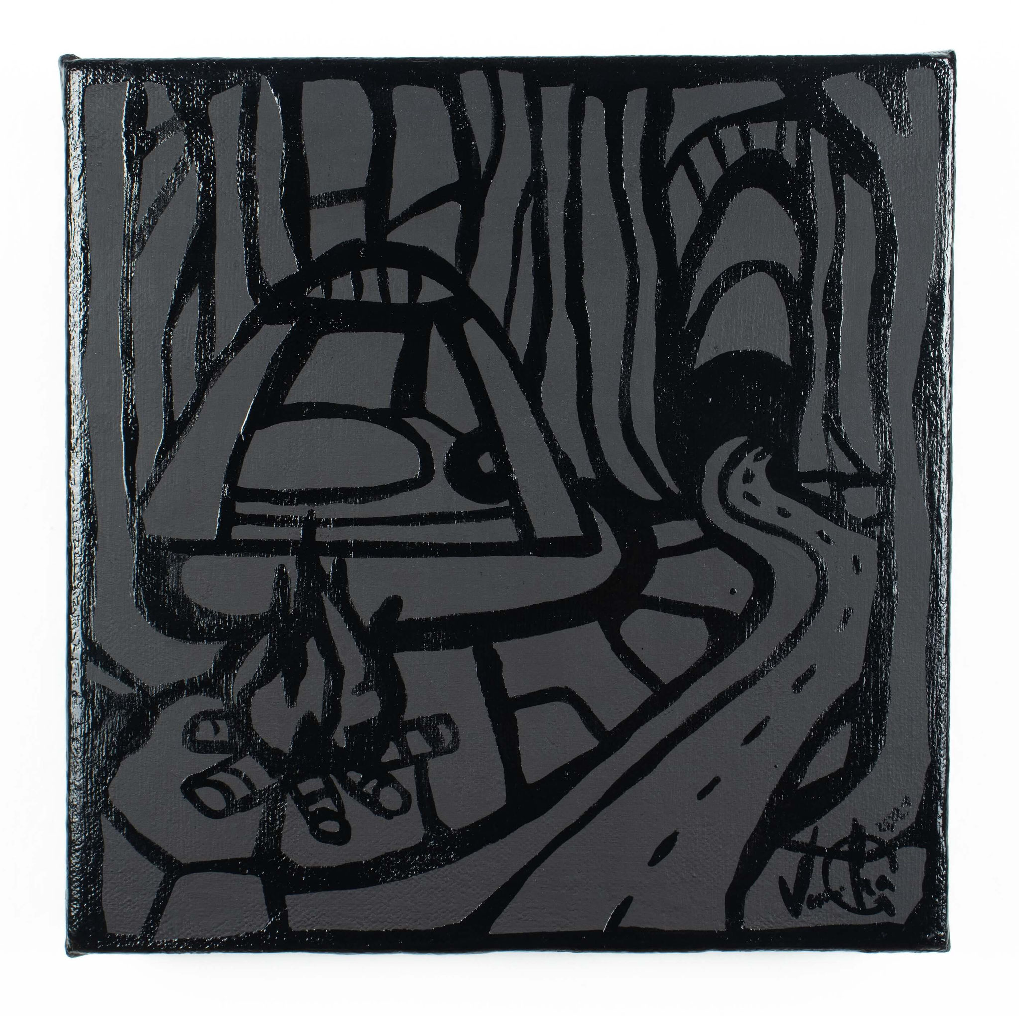 Veronika Spleiss "Warmth" 2021 20x20 cm acrylic and lacquer on canvas