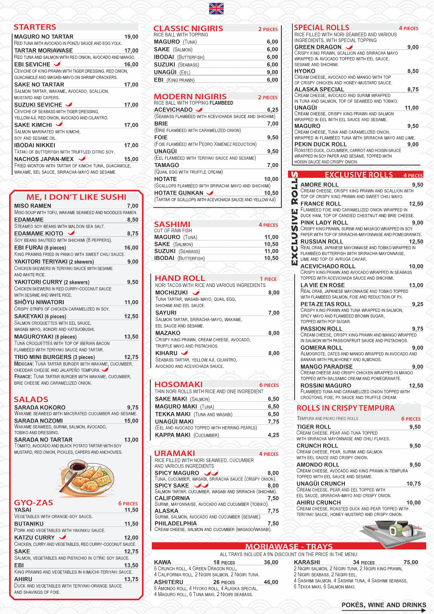 Menu 1/3 - Sushi Amore