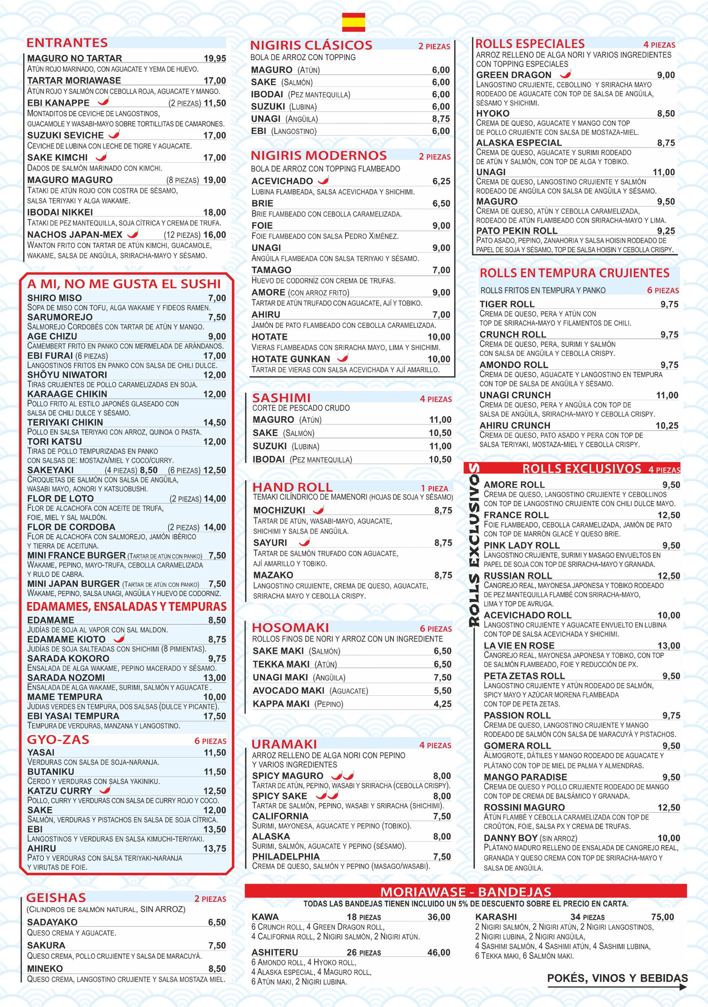 Carta Sushi Amore 1/2