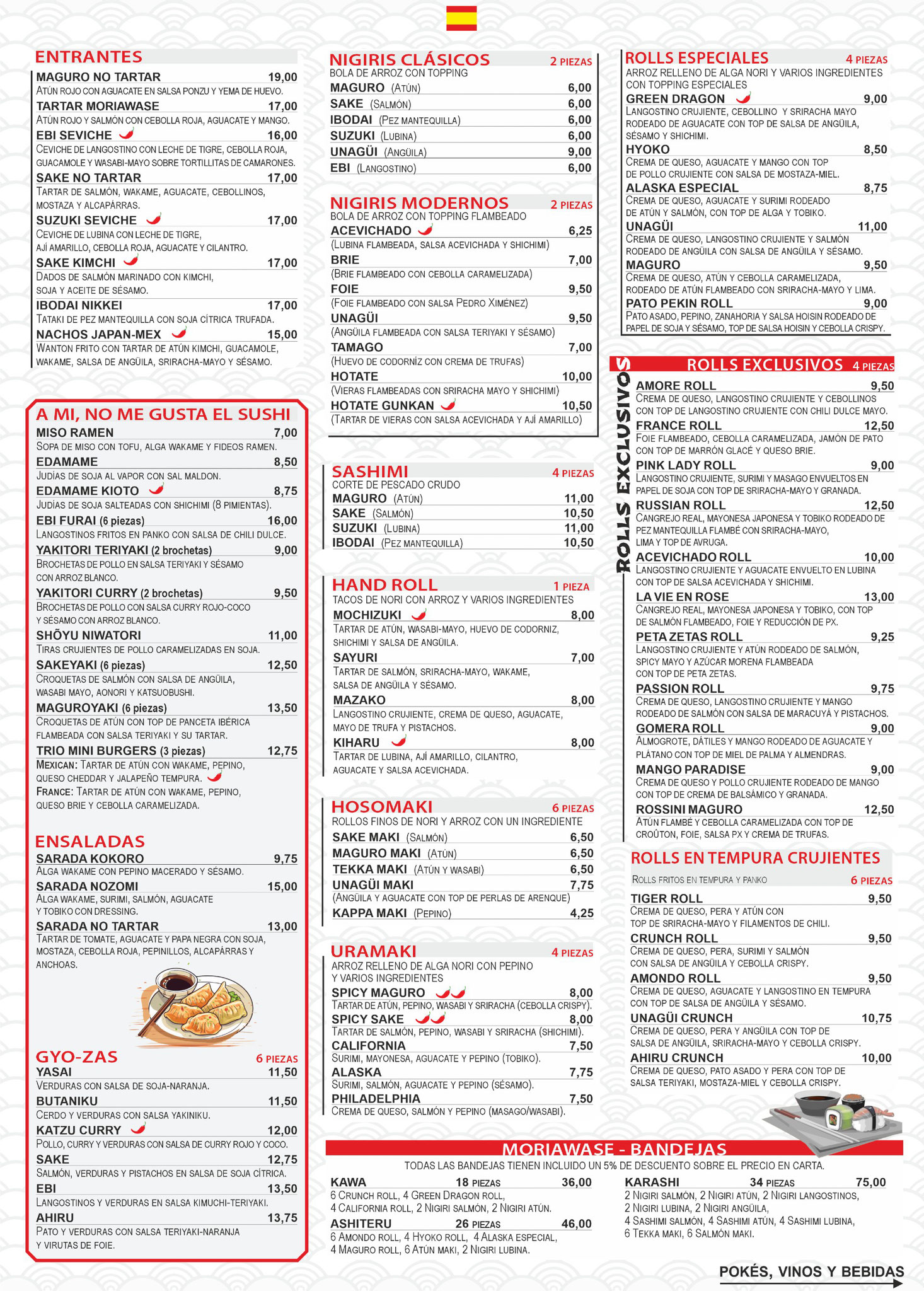 Carta Sushi Amore 1/3