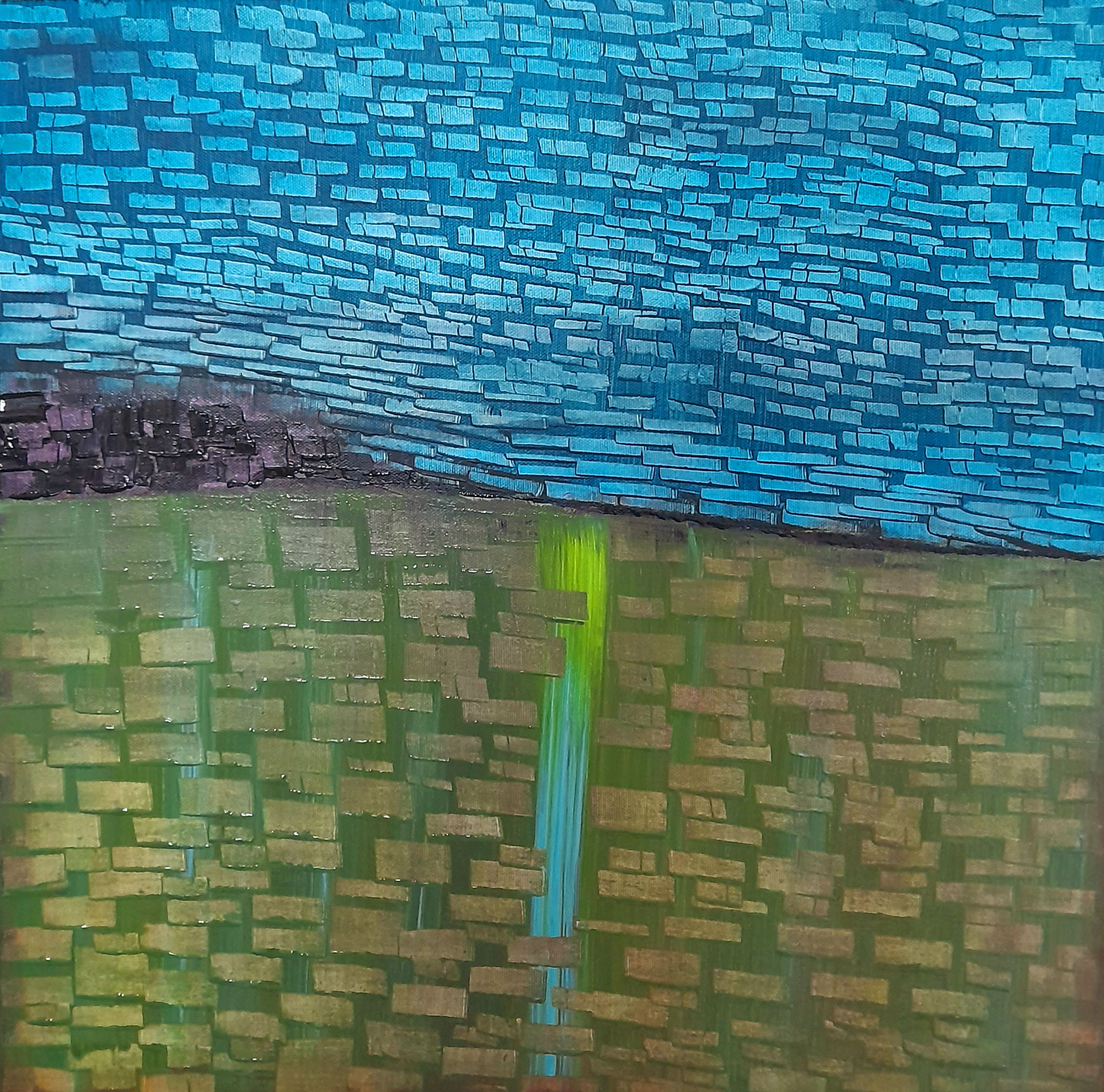 "Géométrie" Acrylique sur châssis 3D - format 50 x 50