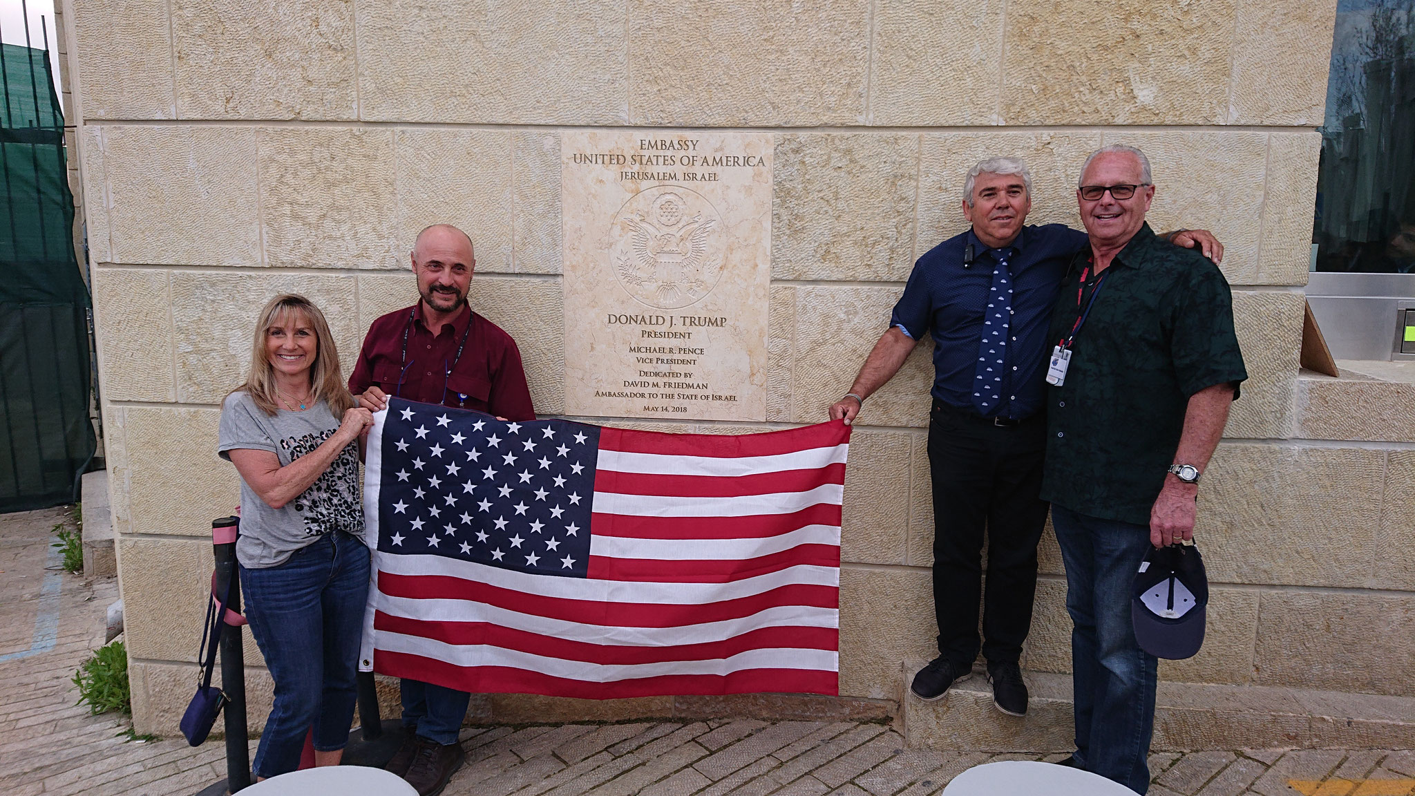 At the US Embassy in Jerusalem