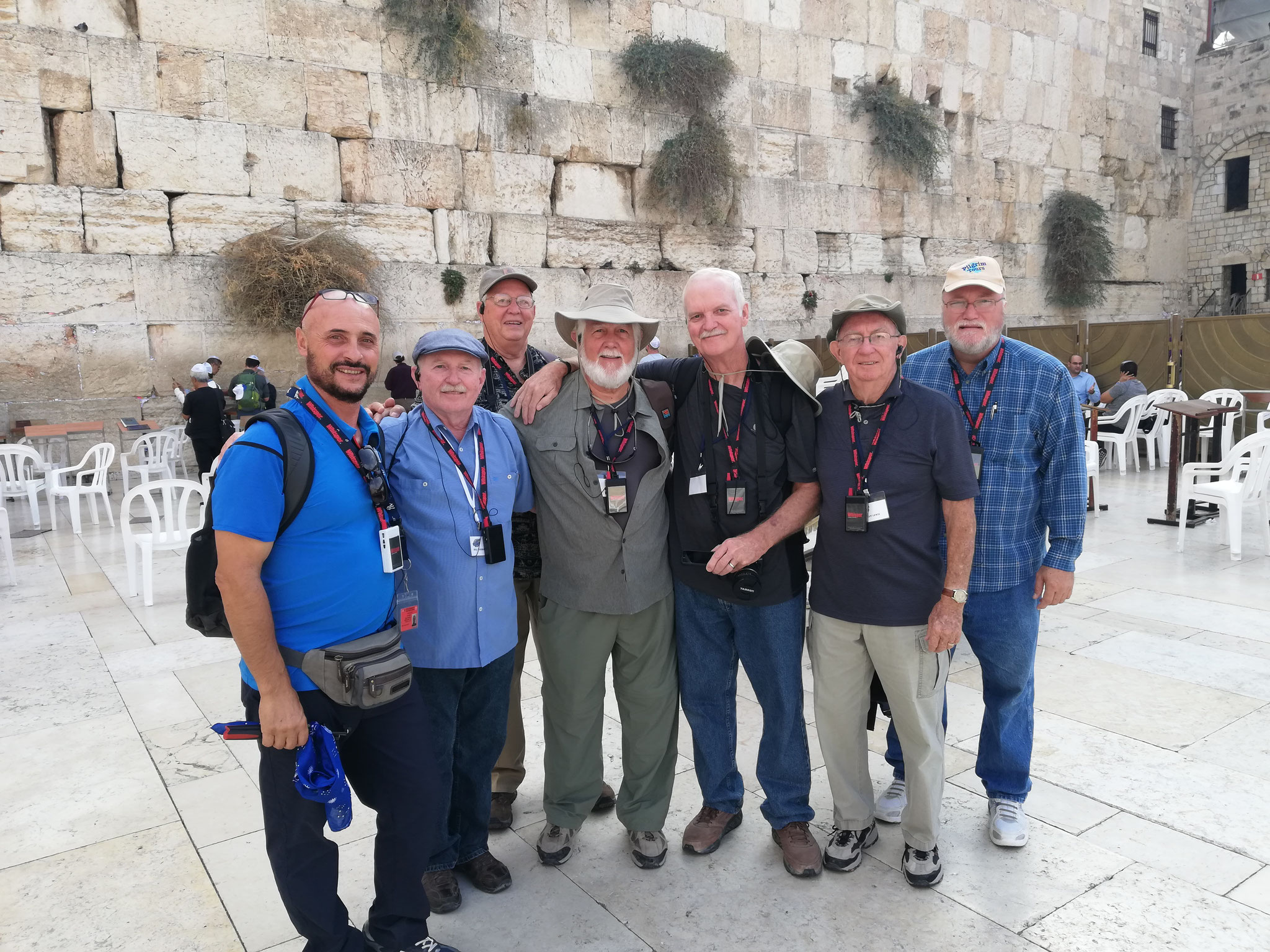 With the guests from Texas at the Western Wall, 2018