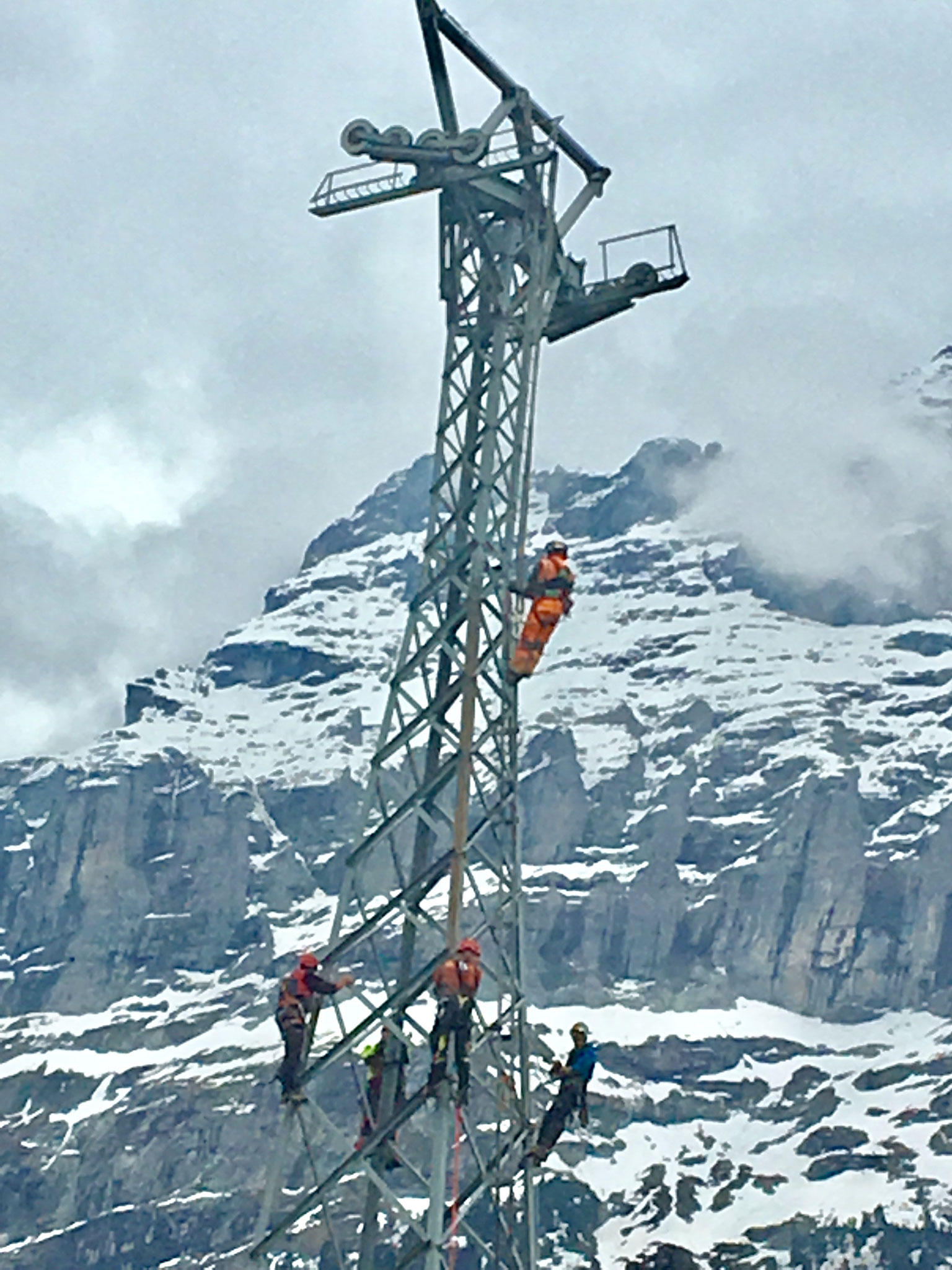 Flugdemontage Männlichenbahn, Grindelwald BE