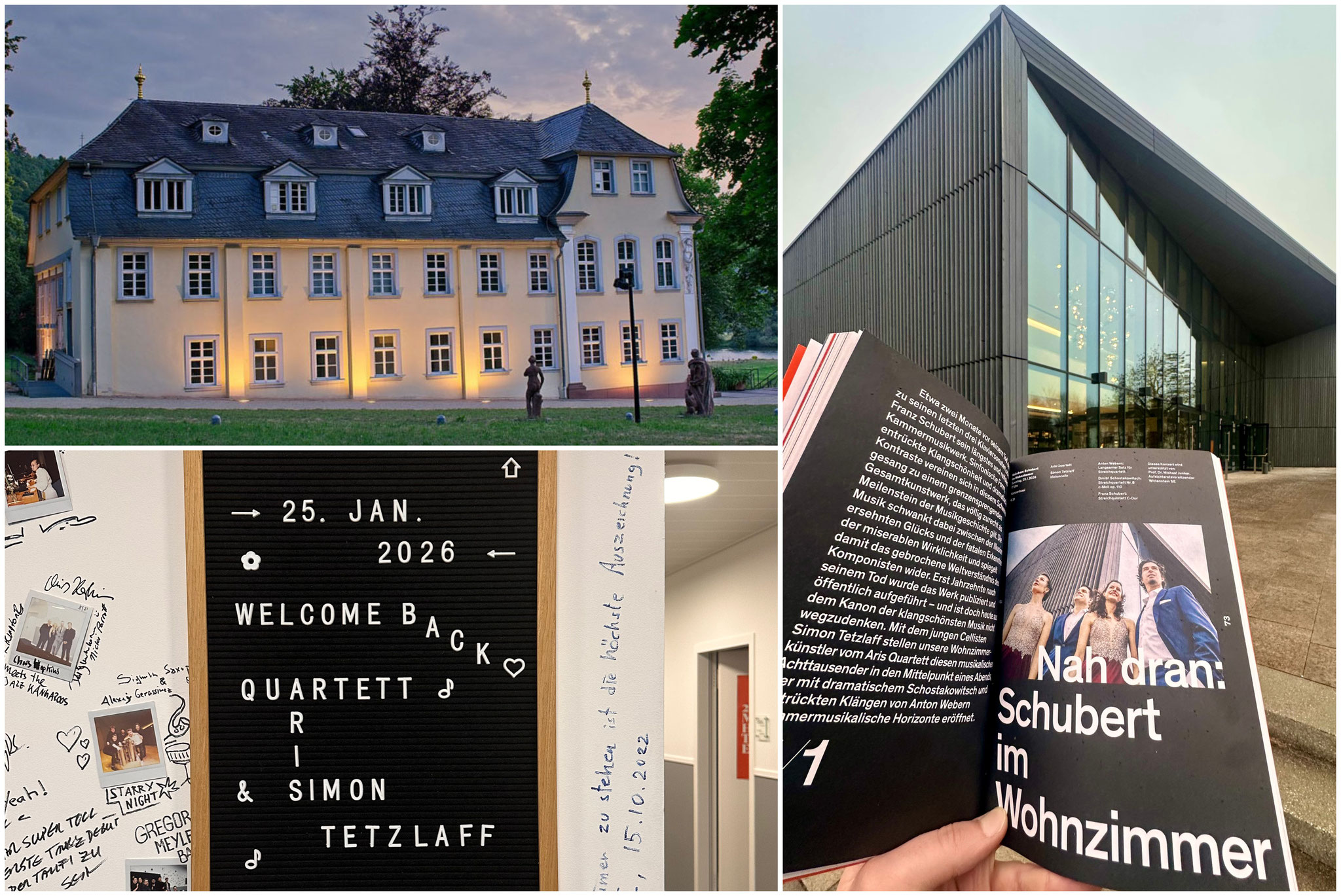 Mit gleich mehreren Konzerten wurde die Residenz der Musiker in der Tauberphilharmonie Weikersheim fortgesetzt - verstärkt durch den famosen Cellisten Simon Tetzlaff!