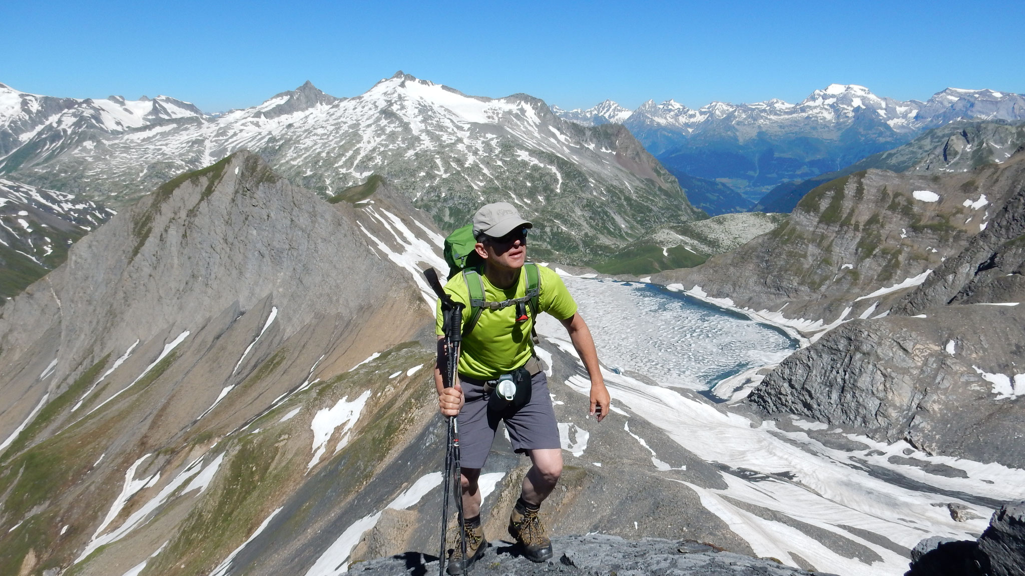 auf dem Grat Richtung Gipfel