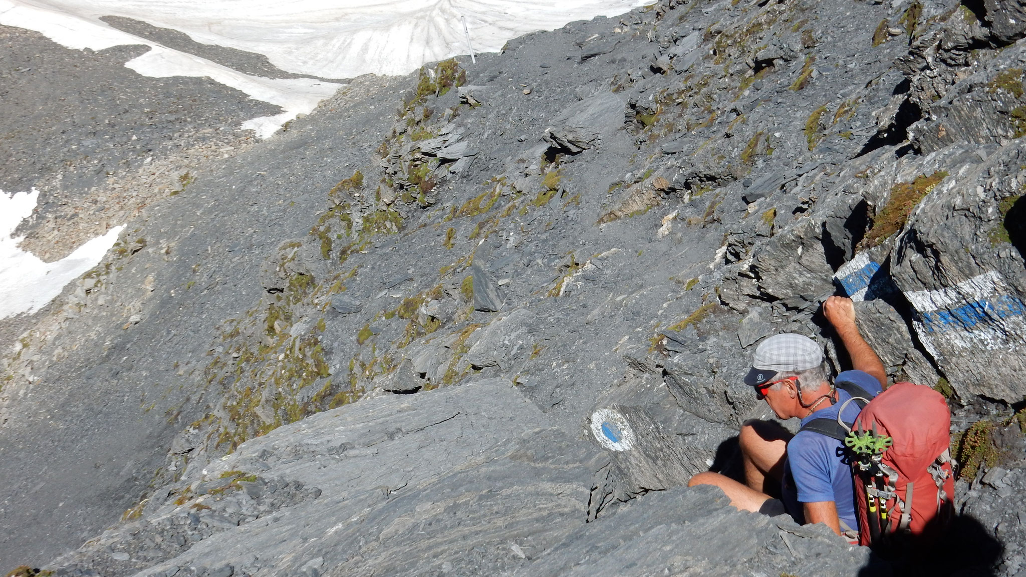 im Abstieg....die Normalroute ist gut markiert