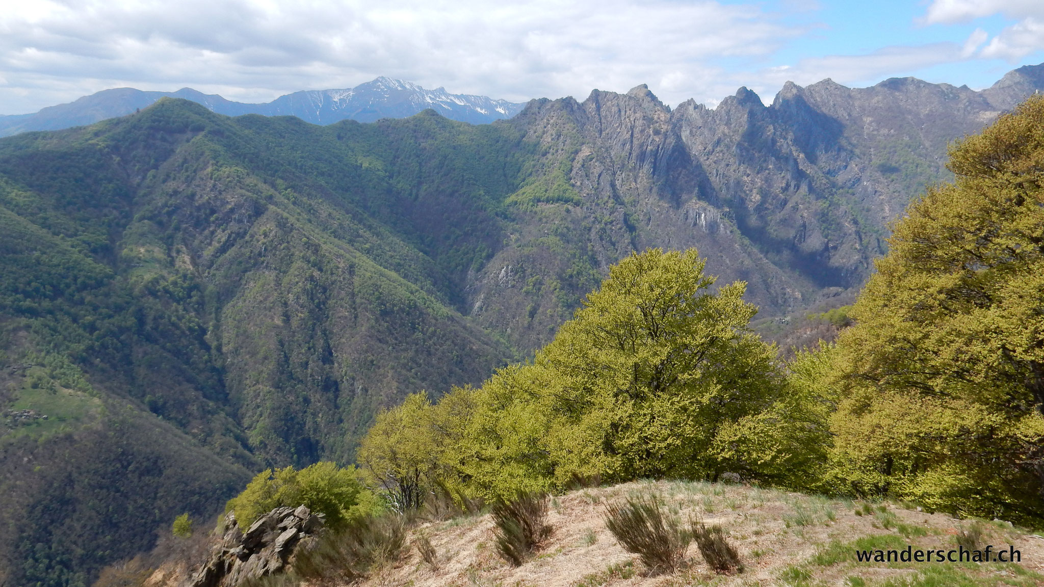 Aussicht von der Alpe Pra Richtung Cima Corte Lorenzo