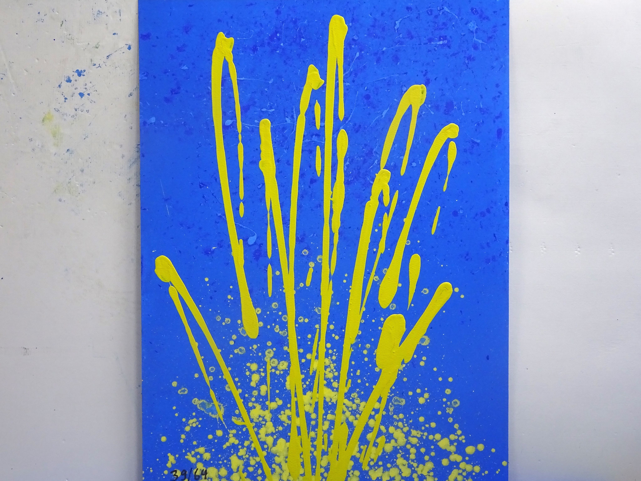 39/64, Acryl auf Karton, 105 x 75 cm, 2017