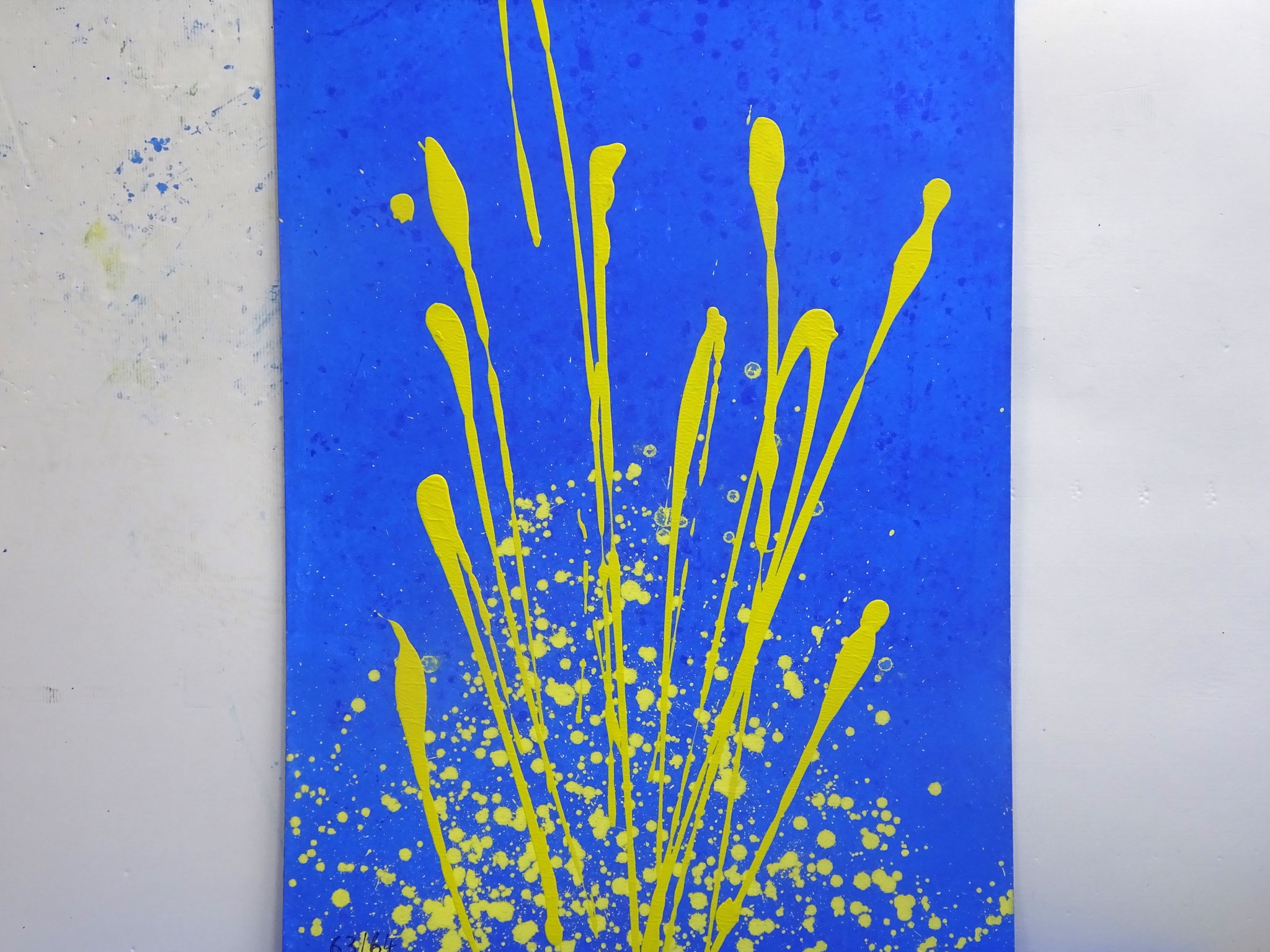 63/64, Acryl auf Karton, 105 x 75 cm, 2017