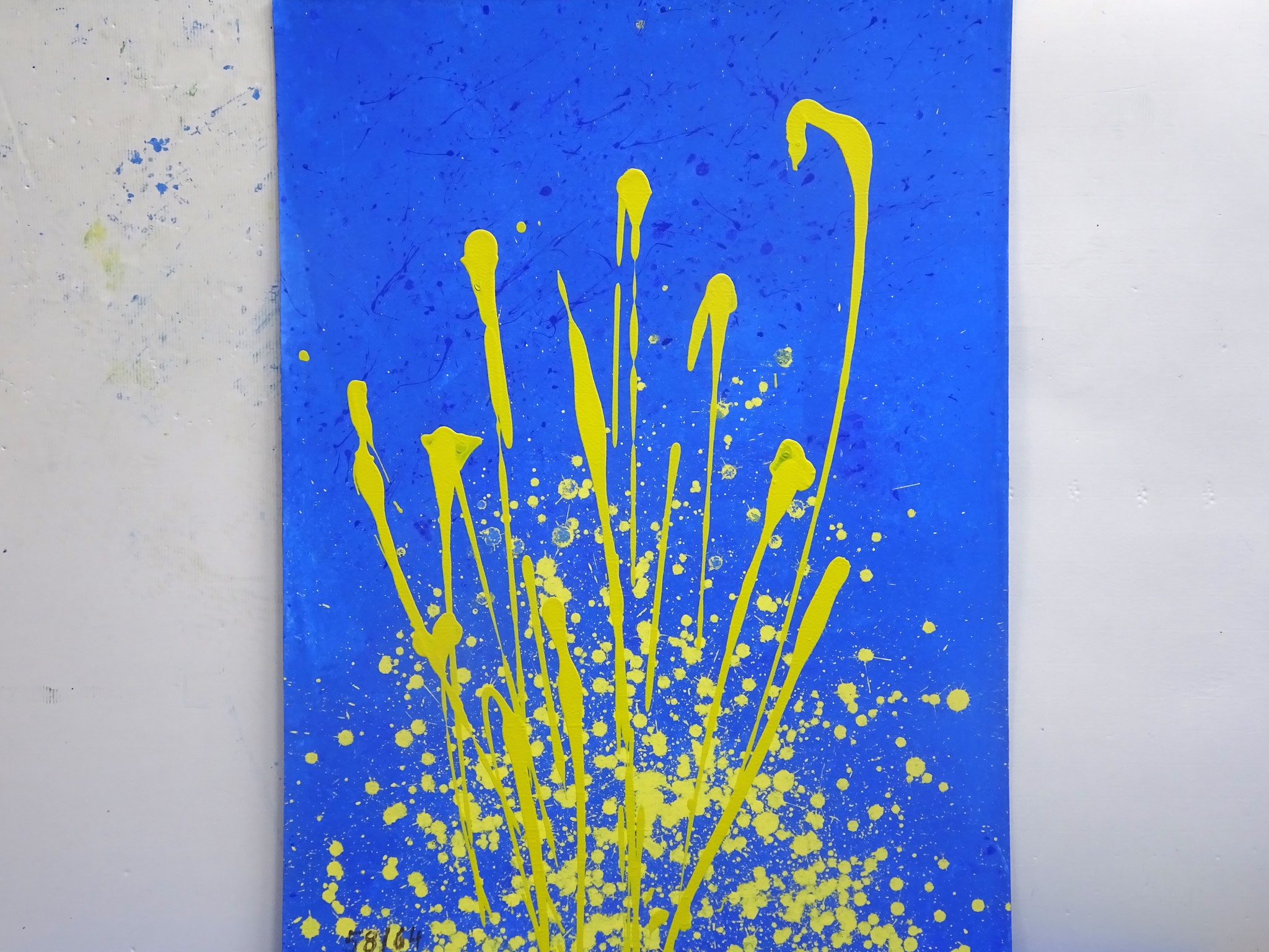 58/64, Acryl auf Karton, 105 x 75 cm, 2017