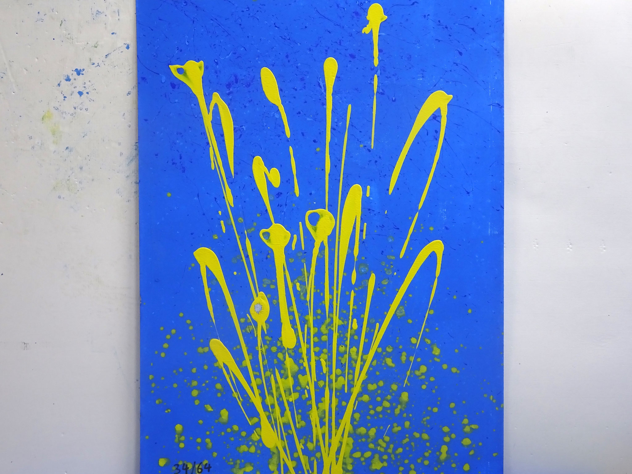 34/64, Acryl auf Karton, 105 x 75 cm, 2017