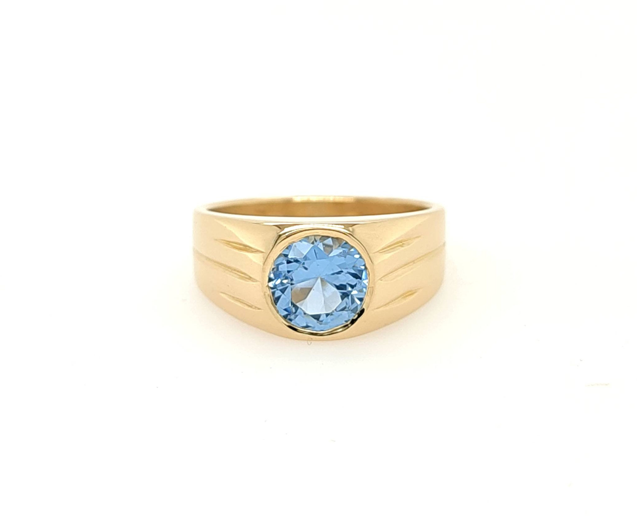 Bague "Souvenirs" - Or Jaune 750 et Aigue Marine