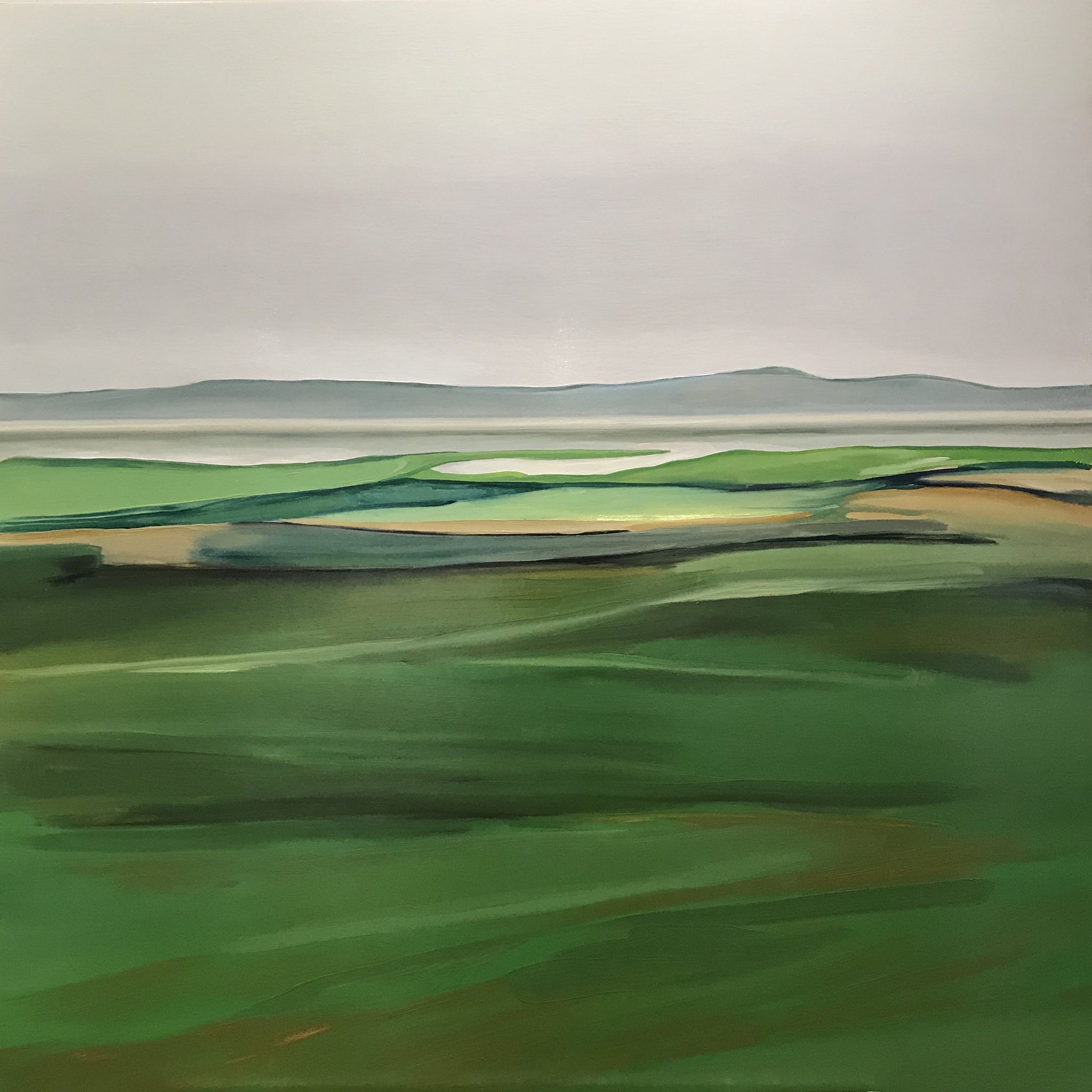 Aube nouvelle, huile sur contreplaqué, 80x80cm, 2020