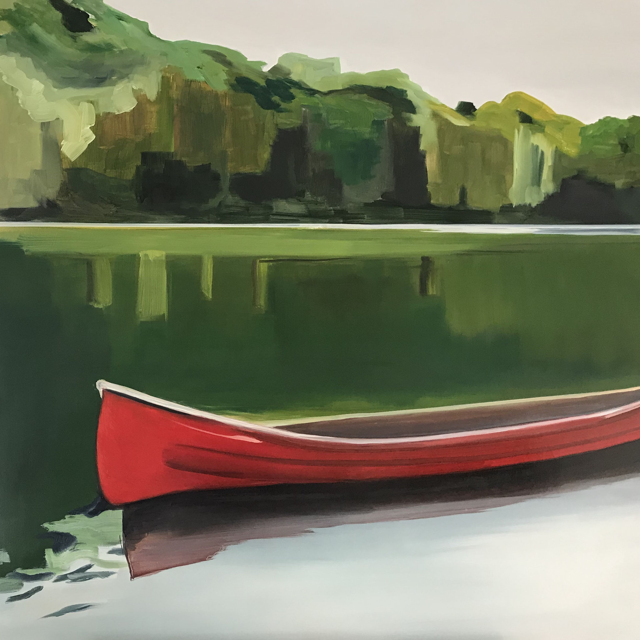 Rêverie, huile sur contreplaqué, 80x80cm, 2019, collectionné