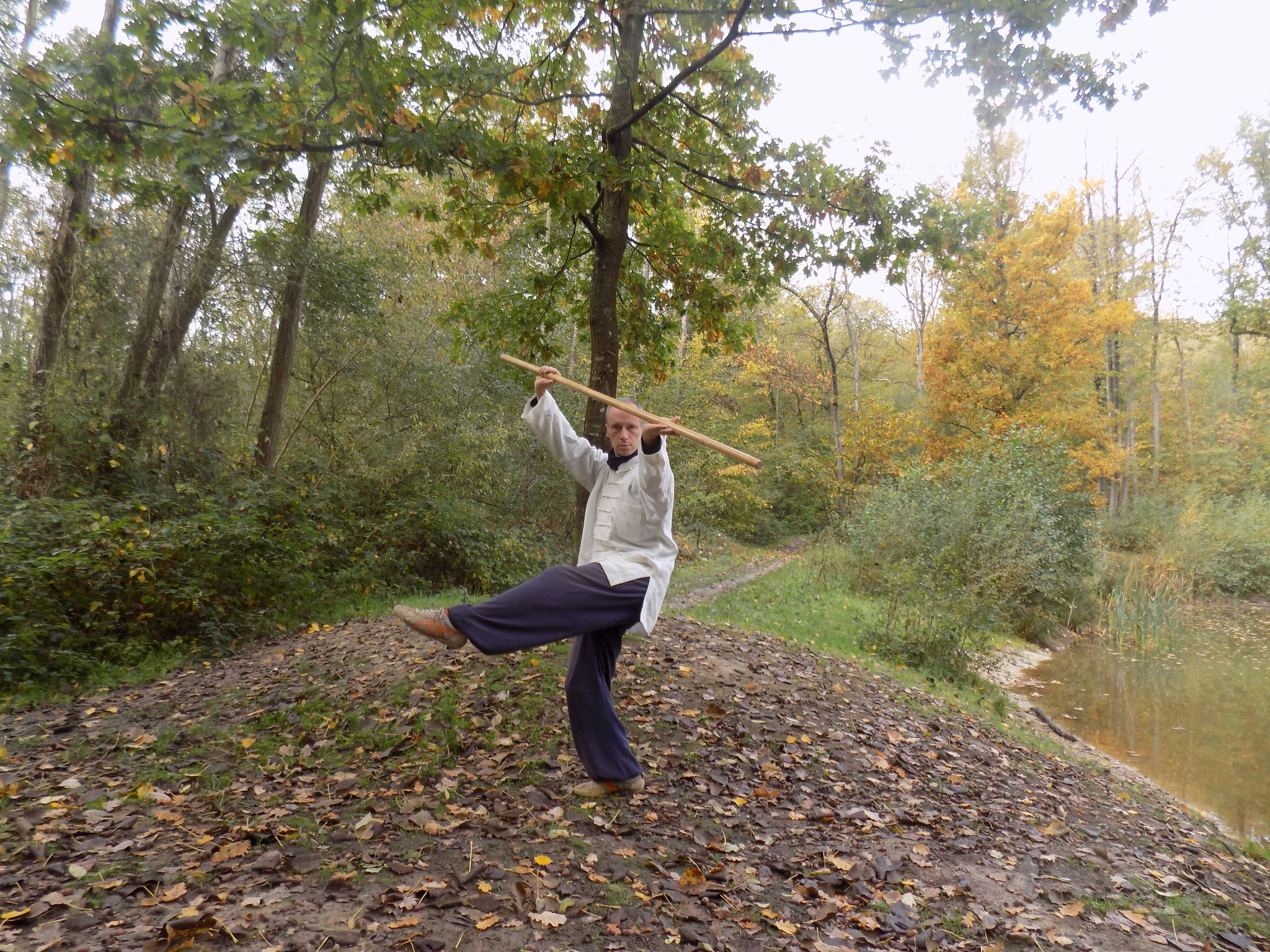 Postures Bagua Zhang Bâton long WUSHAO Arts Martiaux Chinois