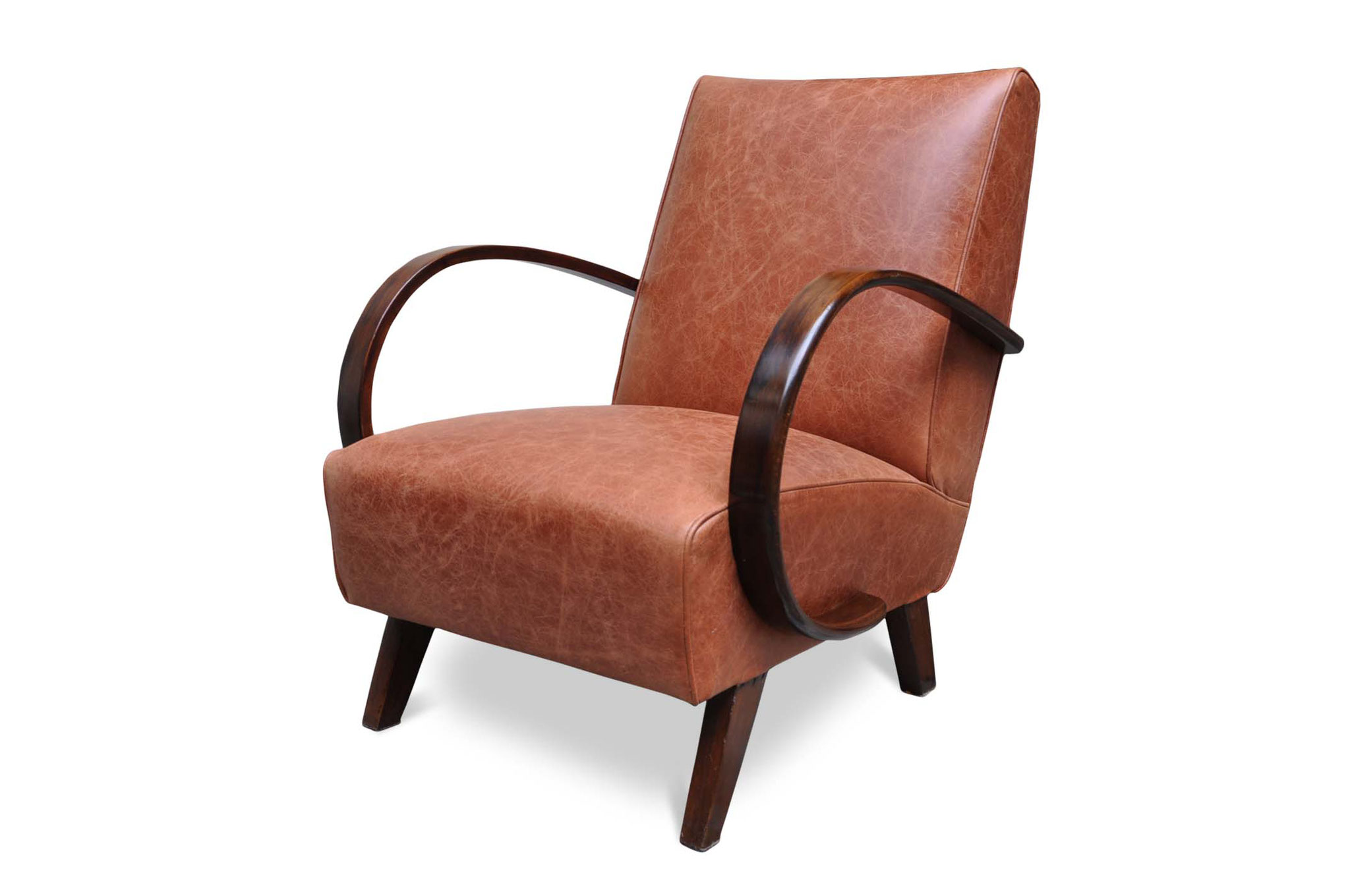 art deco chair in leather