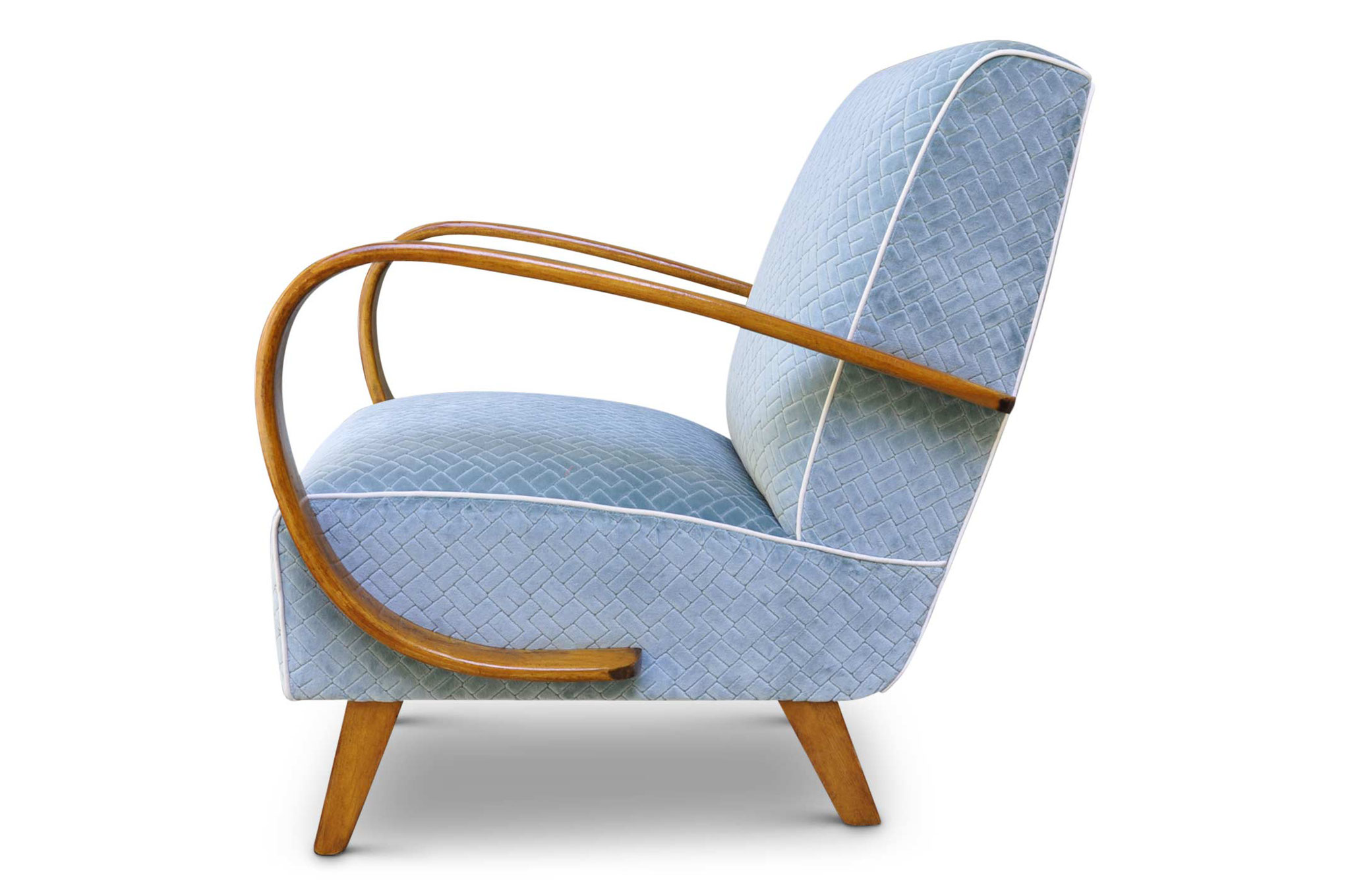 Art Deco Chairs re upholstered in embossed velvet