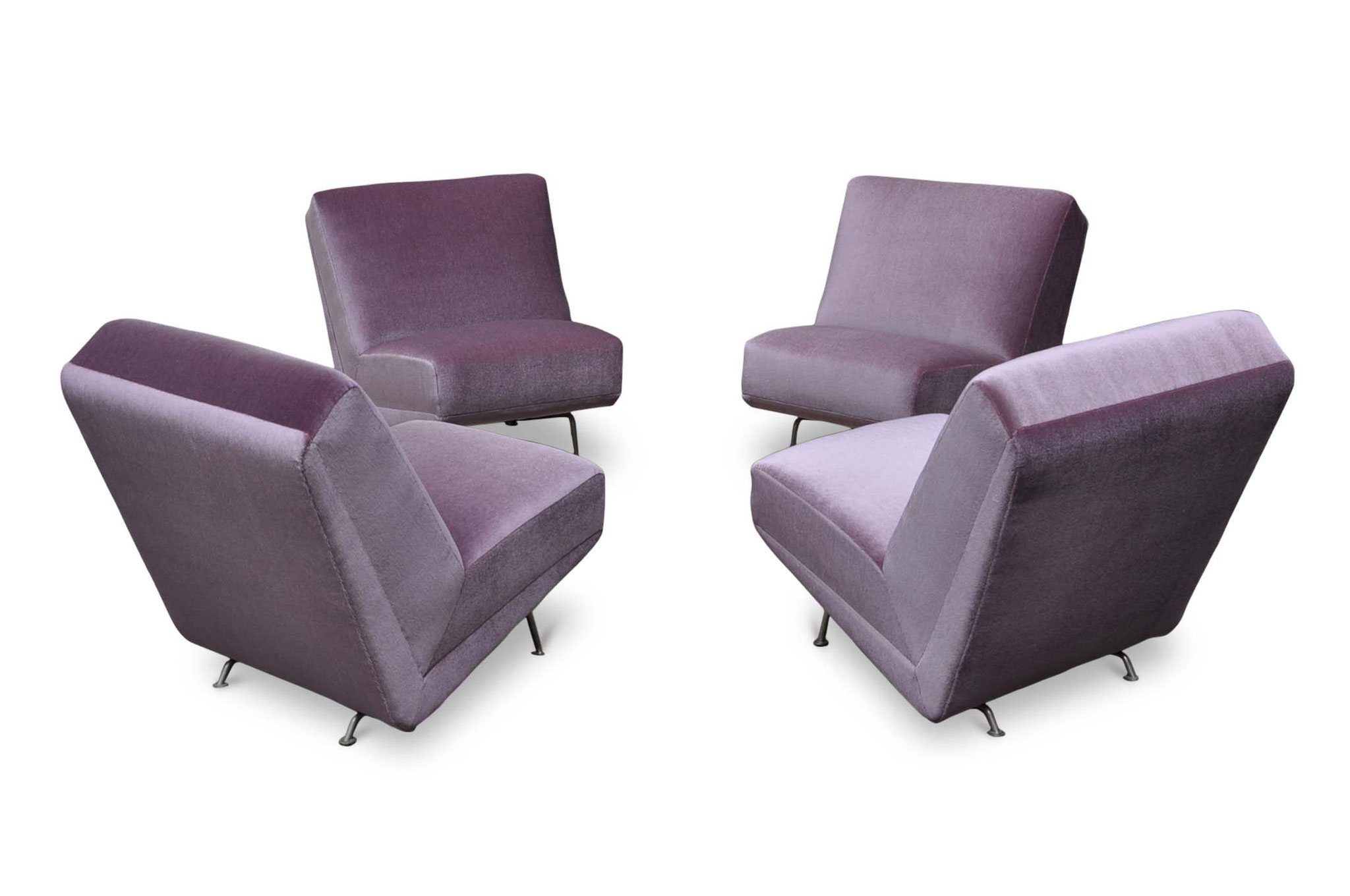 Theo Ruth sectional sofa in pink mohair Artifort