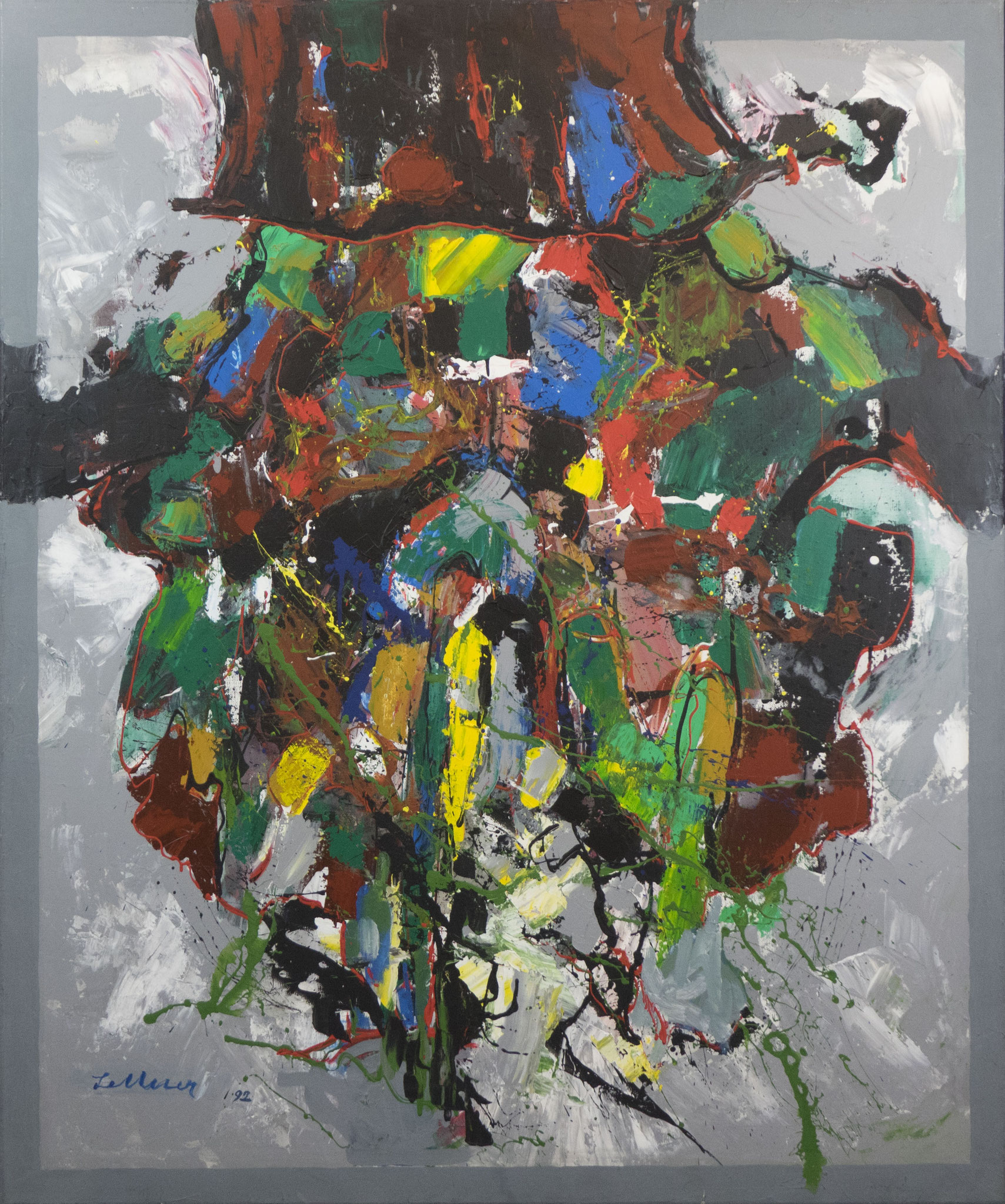 "Das Füllhorn" 1992 - Acryl auf Leinen - 100x120 cm