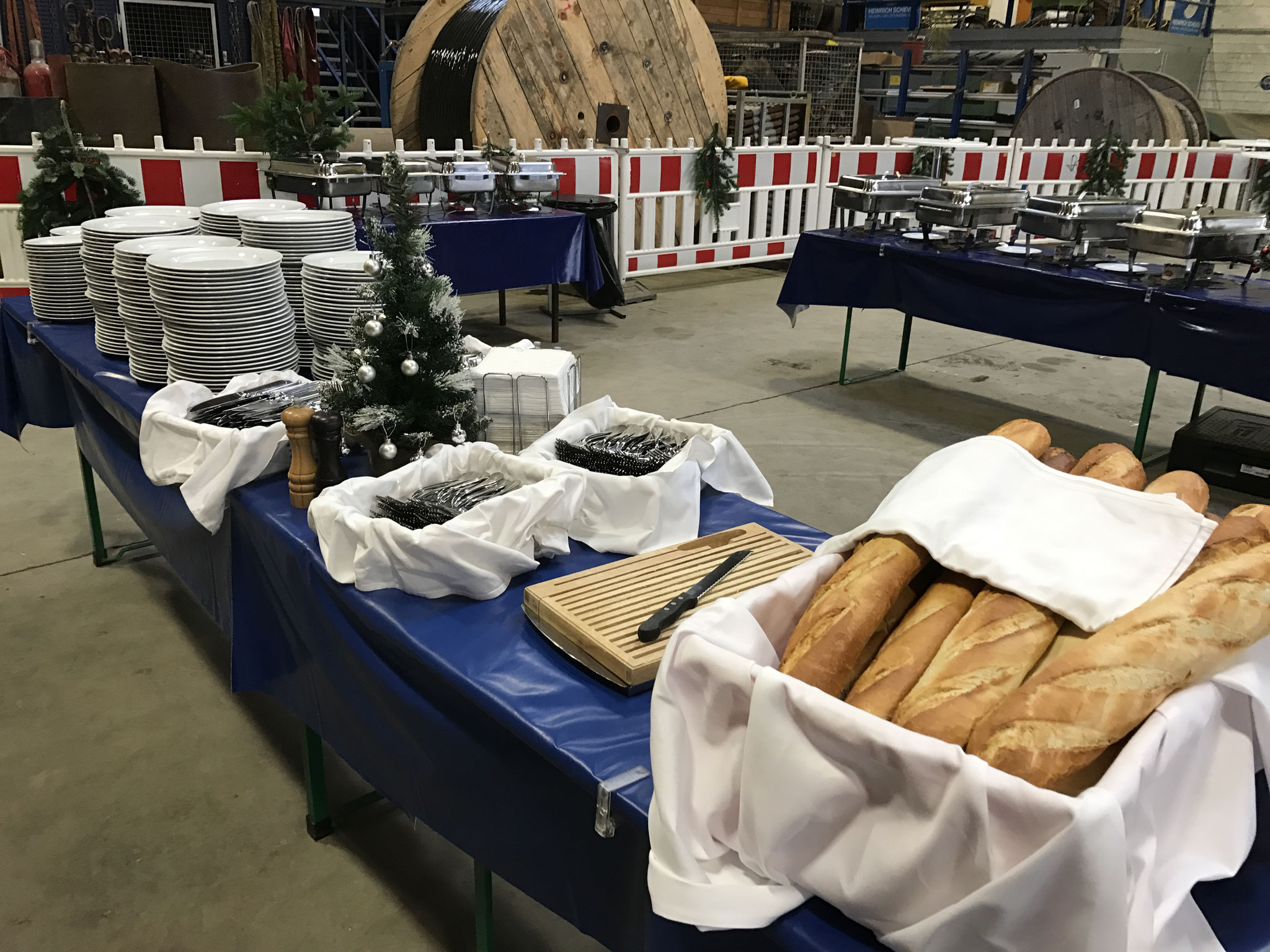 Brotstation auf Weihnachtsfeier 