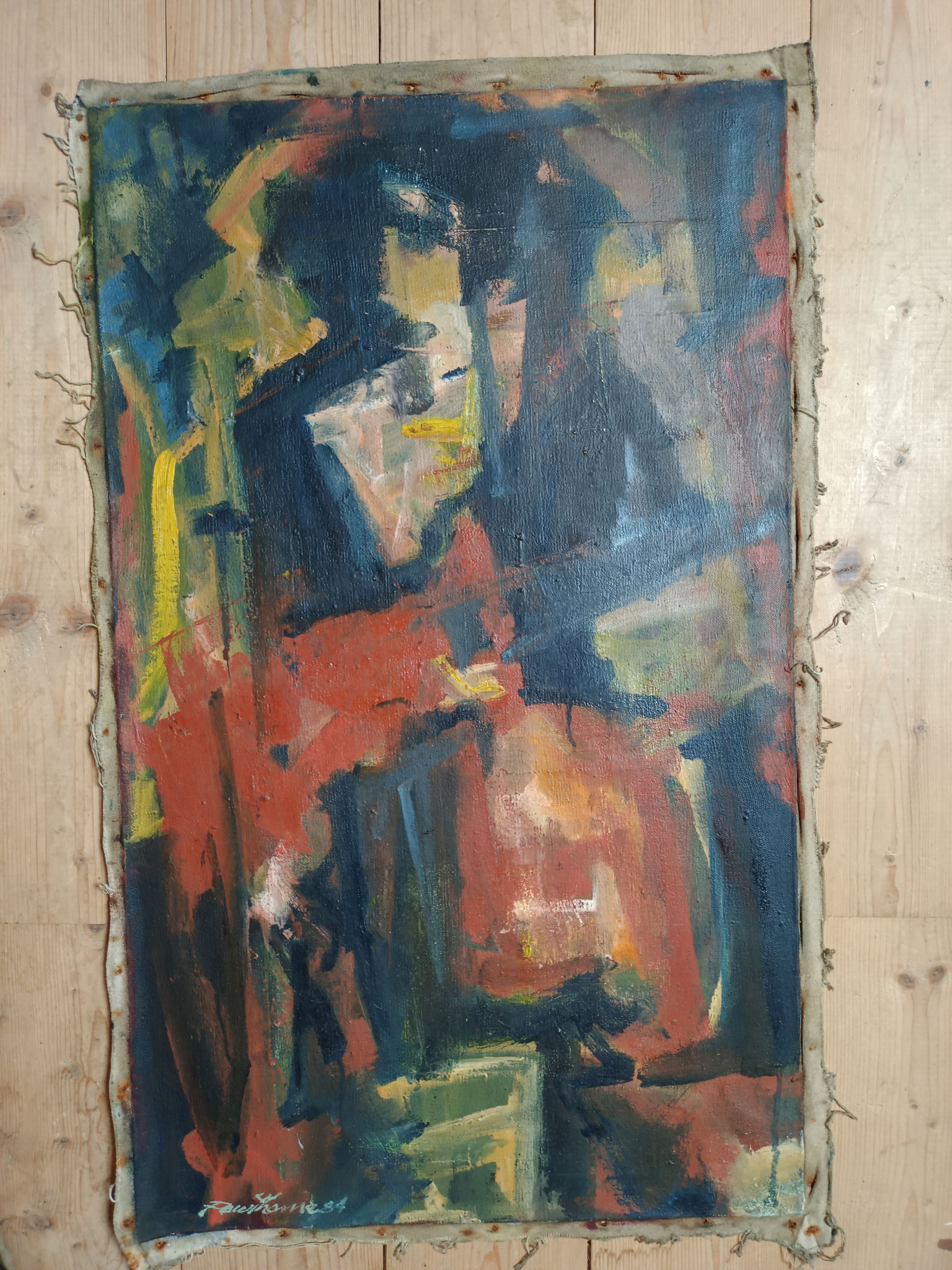 Oil on canvas 70 x 40 Paw Thame 1984