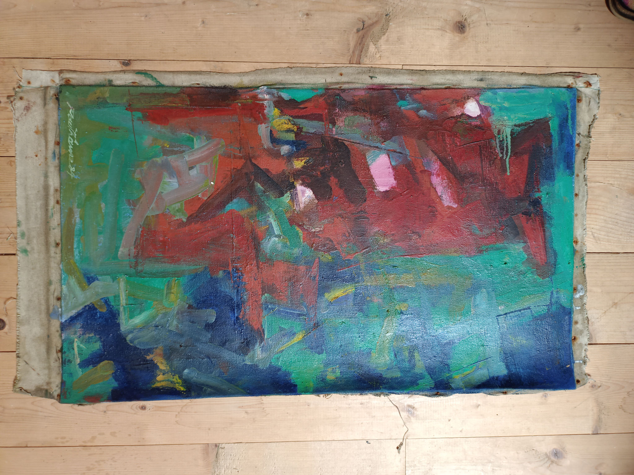 Oil on canvas 70 x 40 Paw Thame 1984