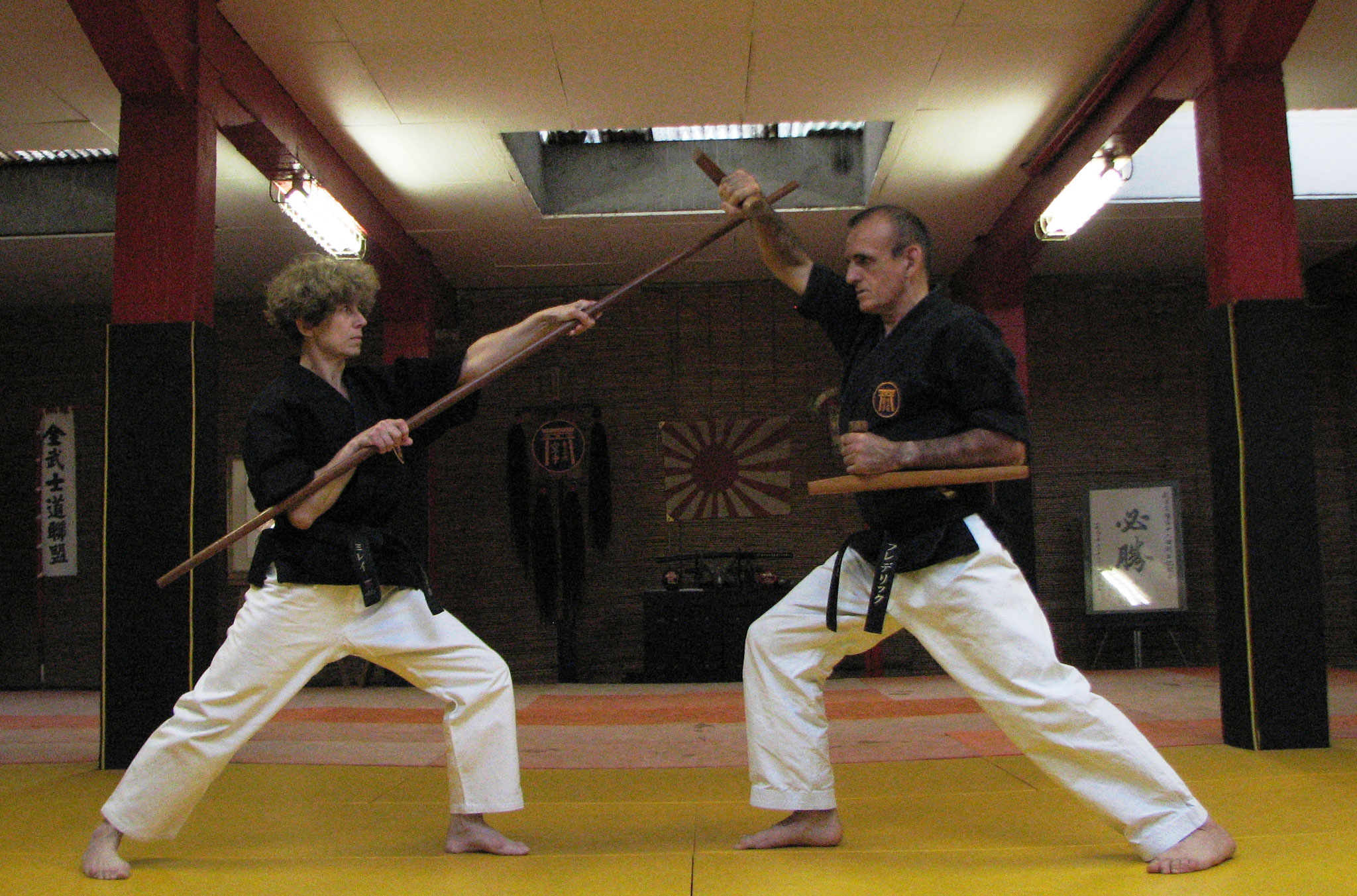 Maître Frédéric Dupertout et Maître Mireille Auda : karaté, self défense, kobudo, ju jitsu © Les Ecoles Bushido
