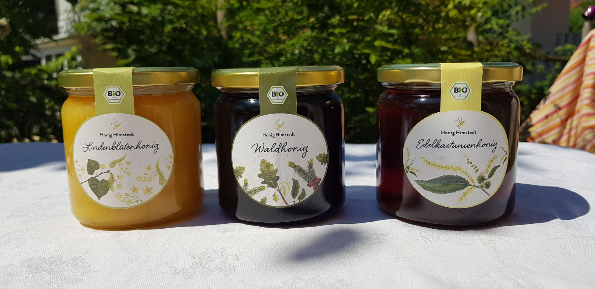 Illustrationen für Tau- und Blütenhonig