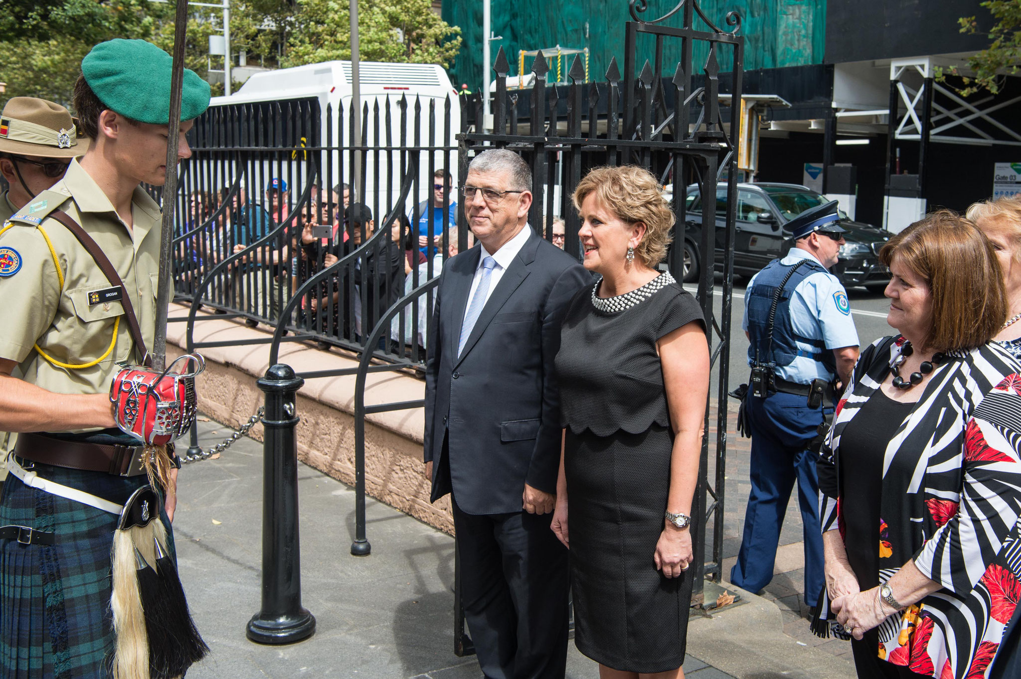 Vice Patron Hon John Ajaka and Her Excellency arrive at NSW Parliamnet House