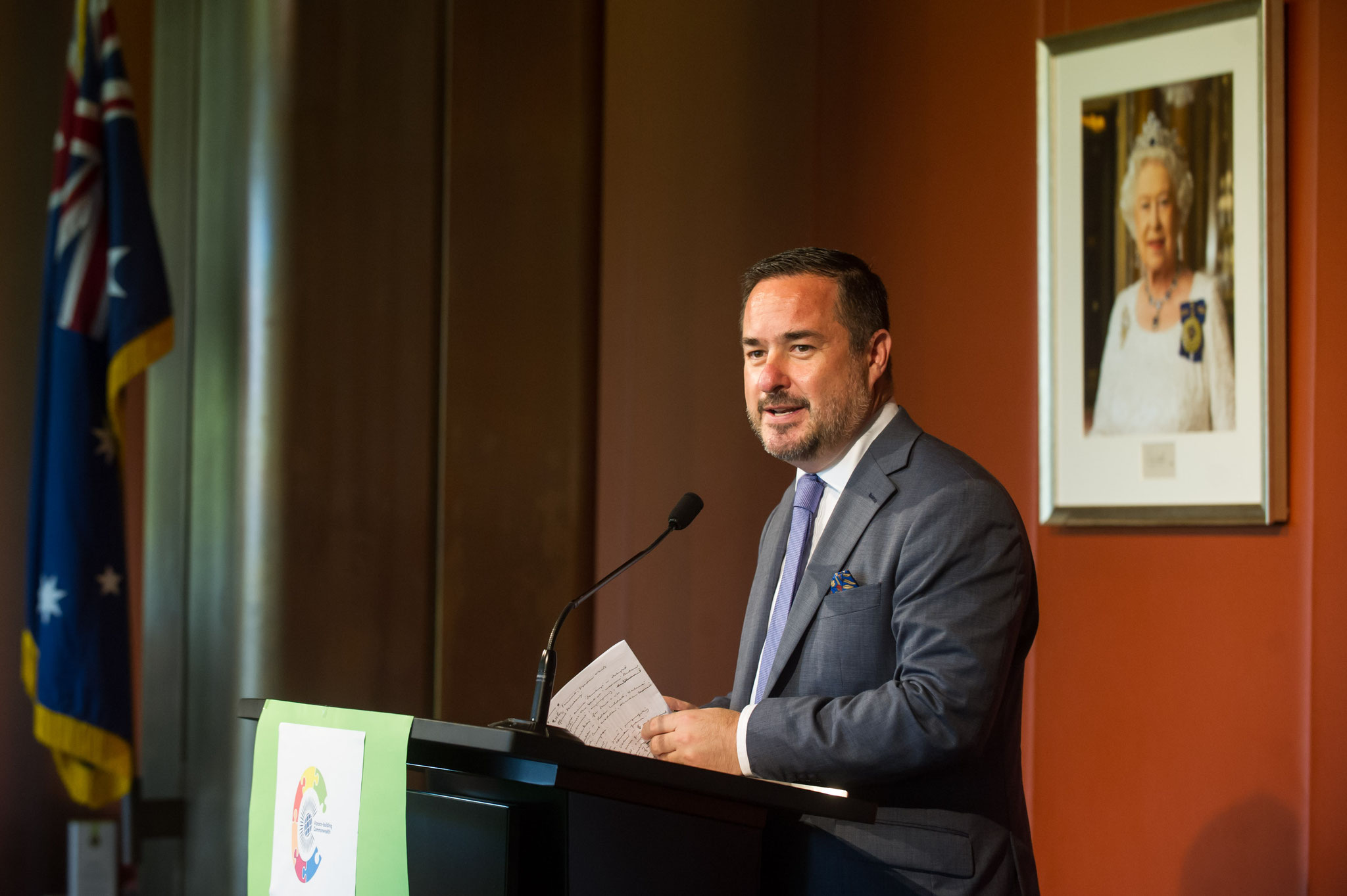 Jason Collins, Vice President, Commonwealth Day Council presents the Vote of Thanks