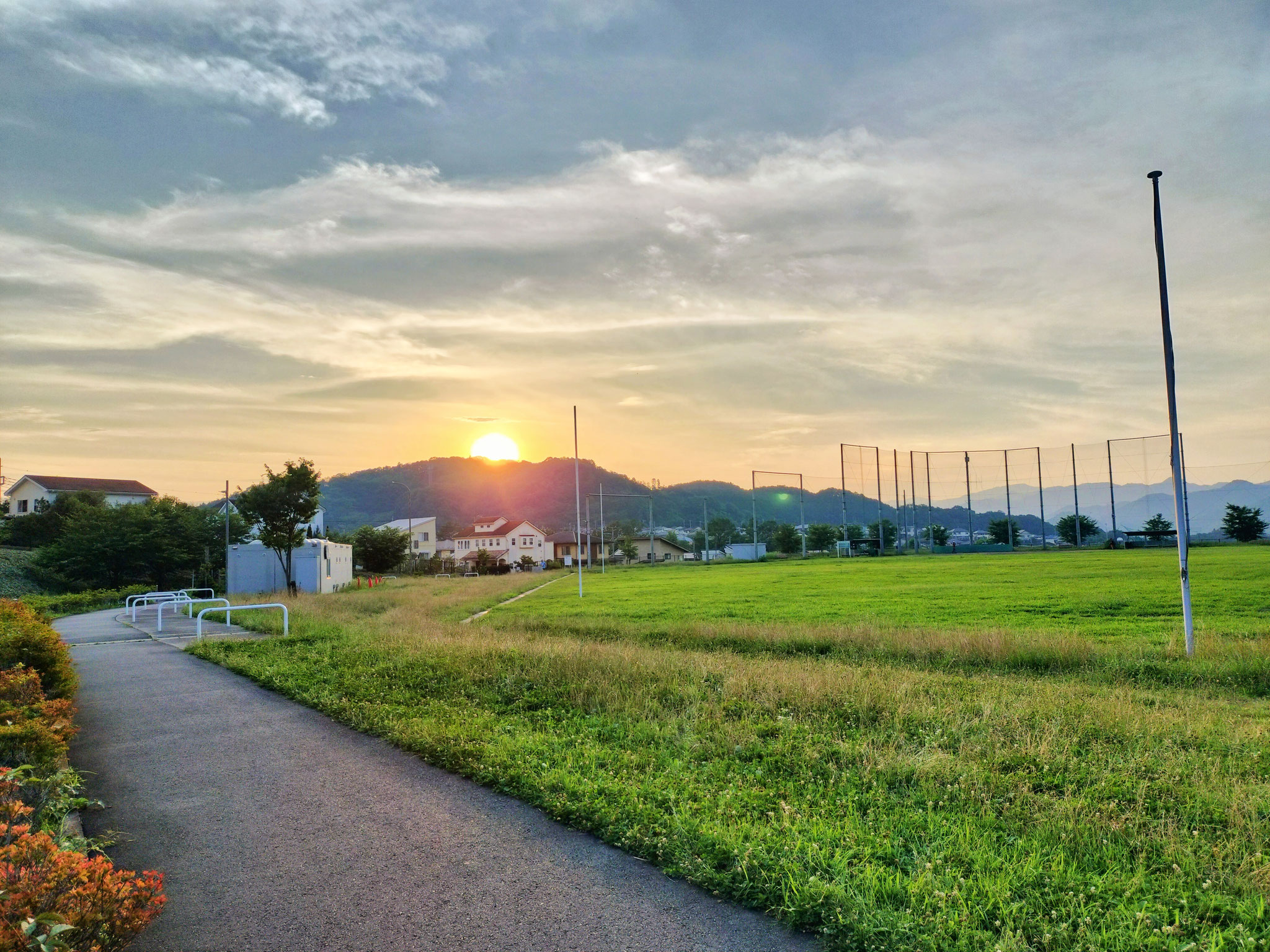 横手台グラウンド　夕方