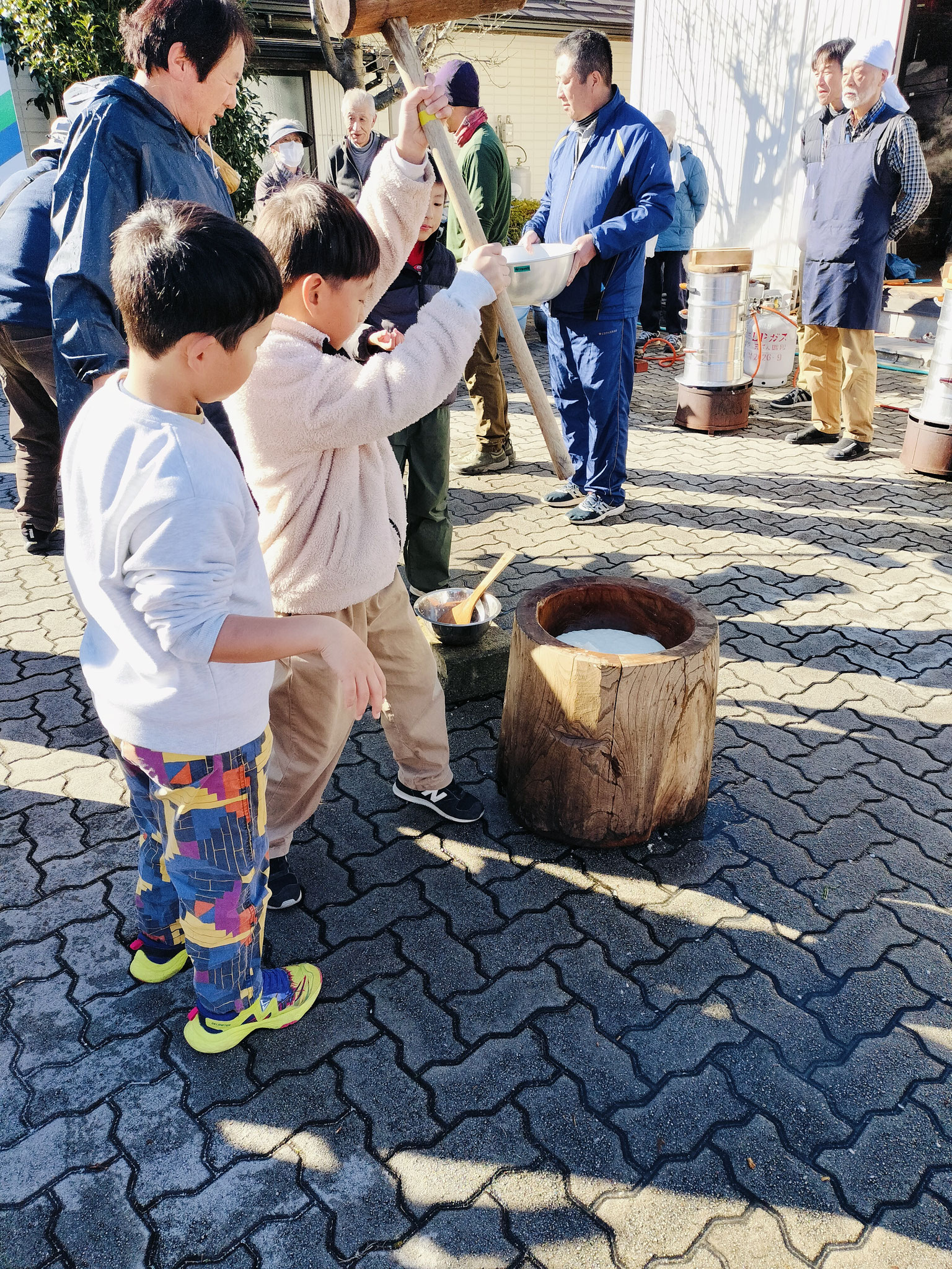 12月餅つき、豚汁大会