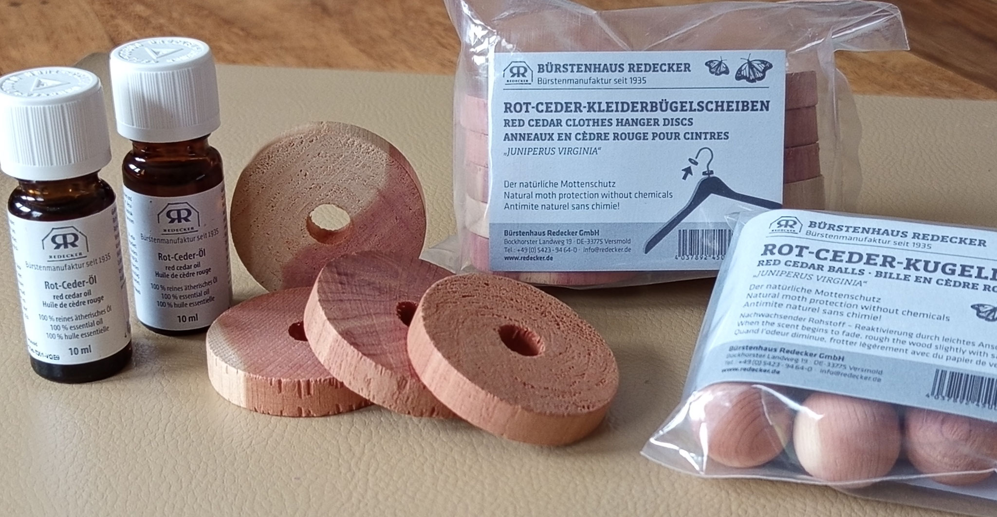 Rot-Zeder Hölzer und Öl