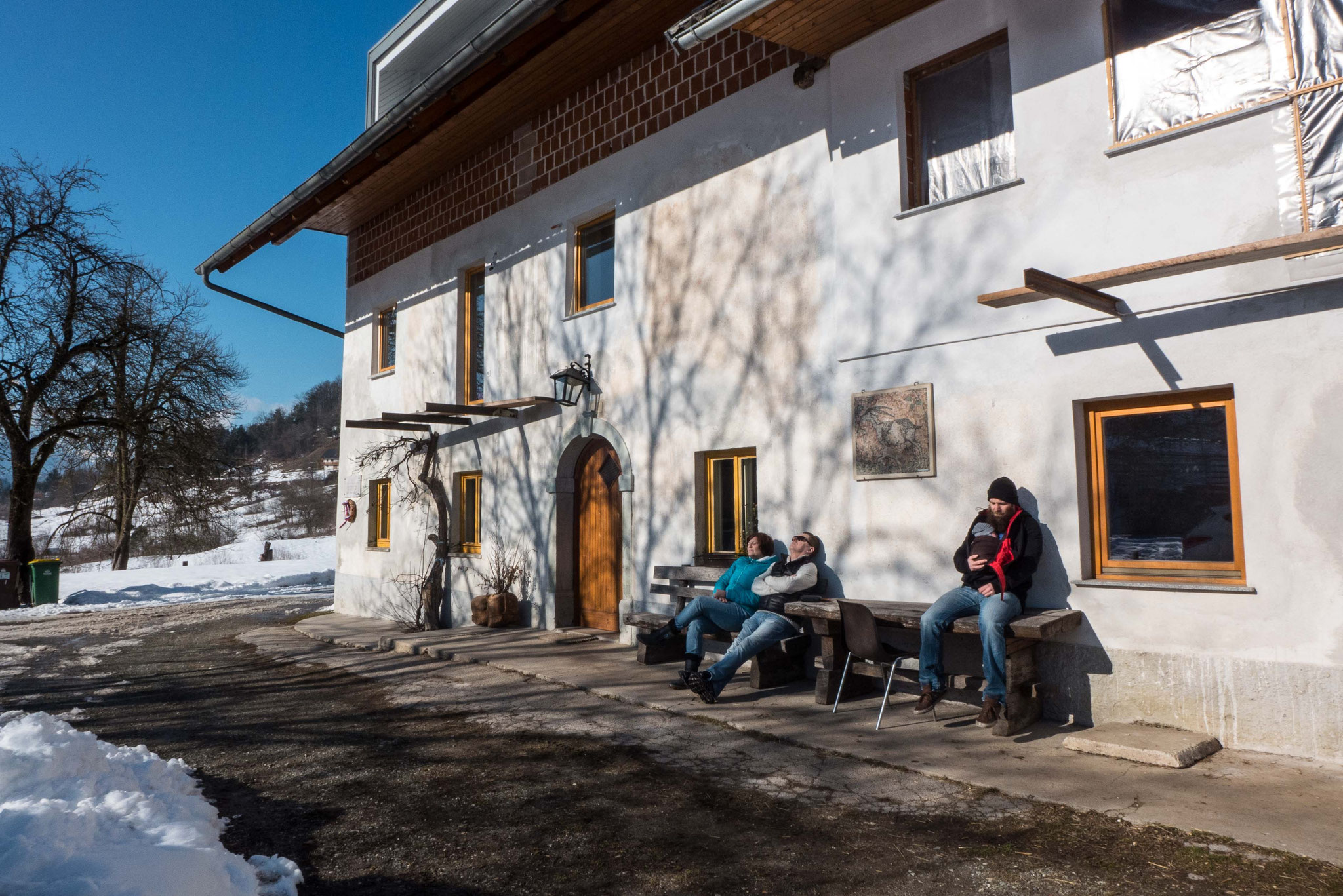 Mit der Familie die Sonne genießen.