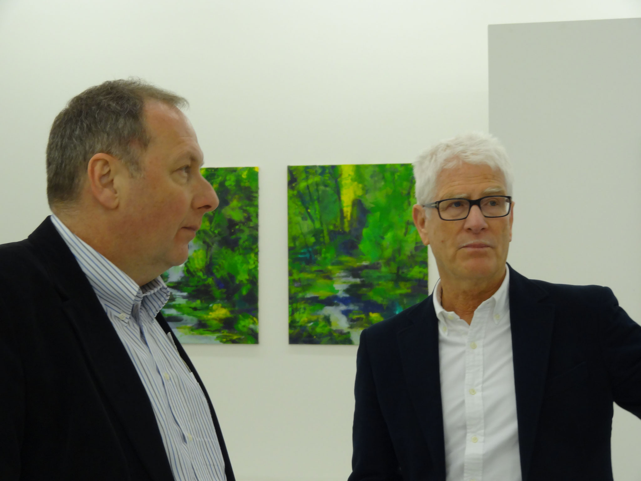 Bernd Zimmer, Ausstellung 2014, Peter Assmann mit Bernd Zimmer