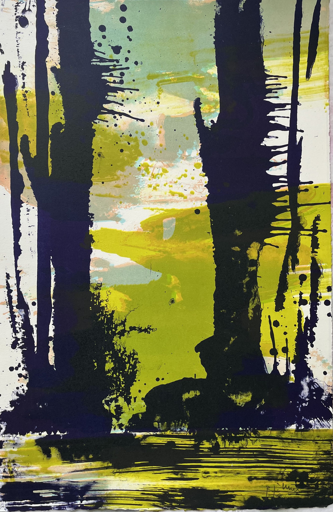 Reflexion, 2018; Lithografie/ Papier, 88 x 58 cm