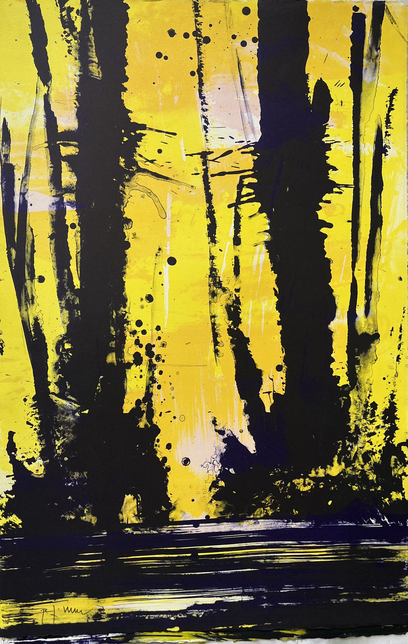 Reflexion, 2018; Lithografie/ Papier, 88 x 58 cm