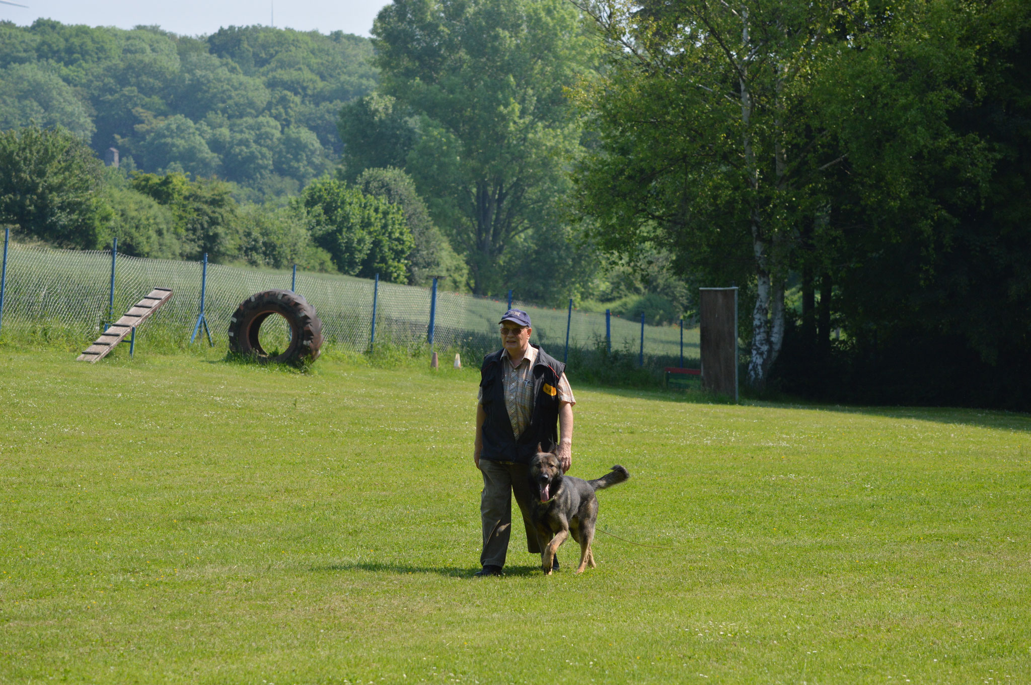 Fred Steinhoff mit seinem Hund Silver
