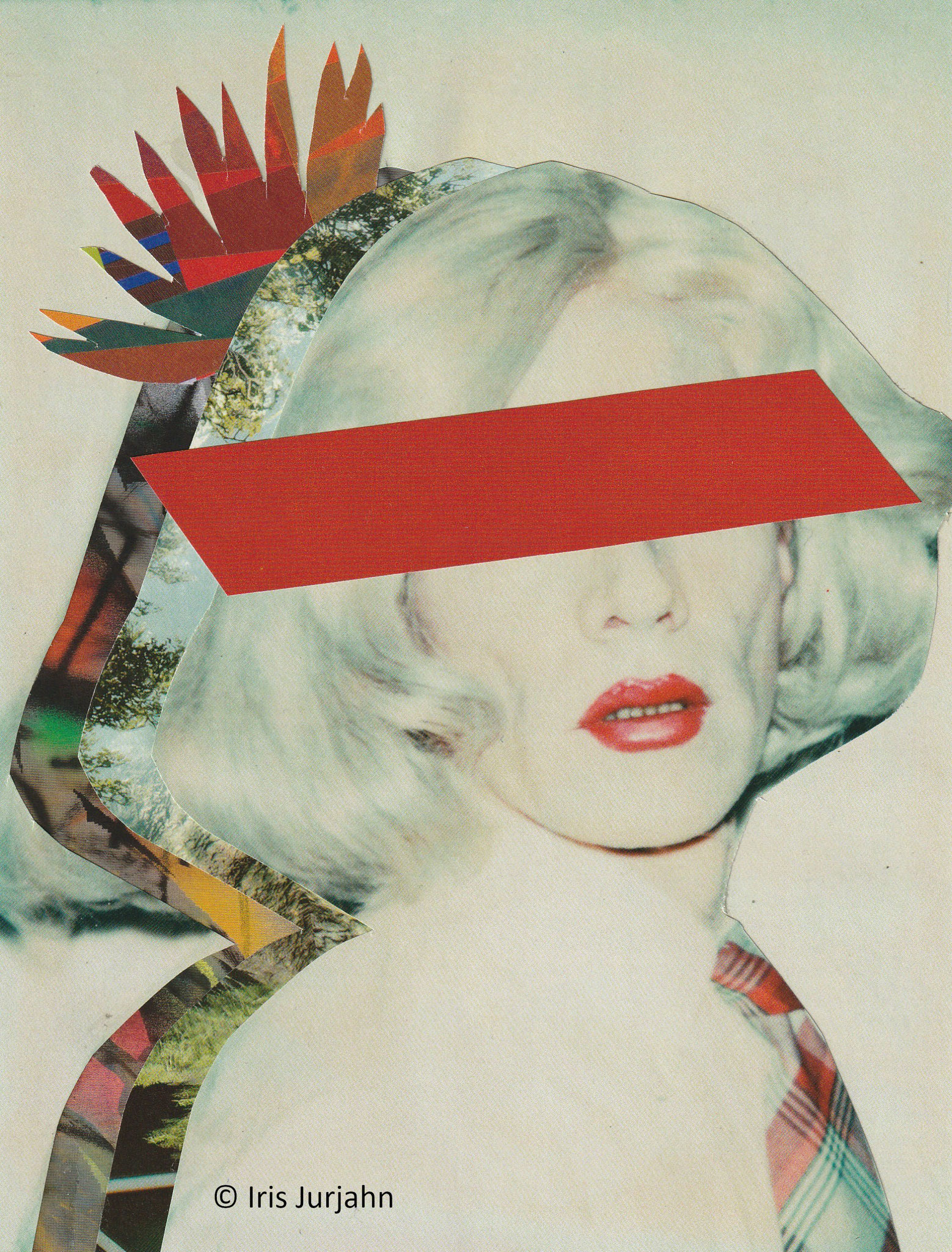 Secret Affair, Papiercollage, 21 x 16 cm, 2024