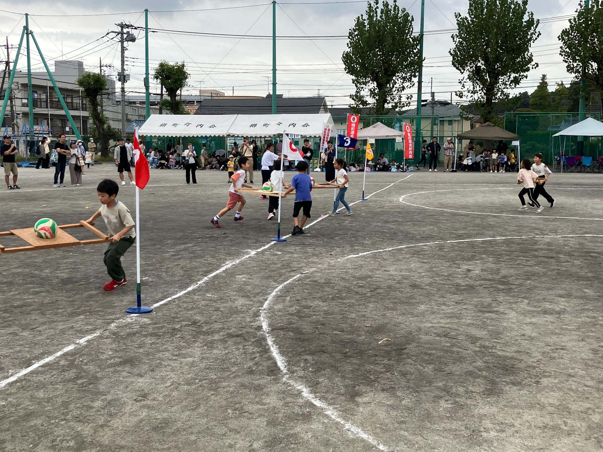 ペアでボール運び
