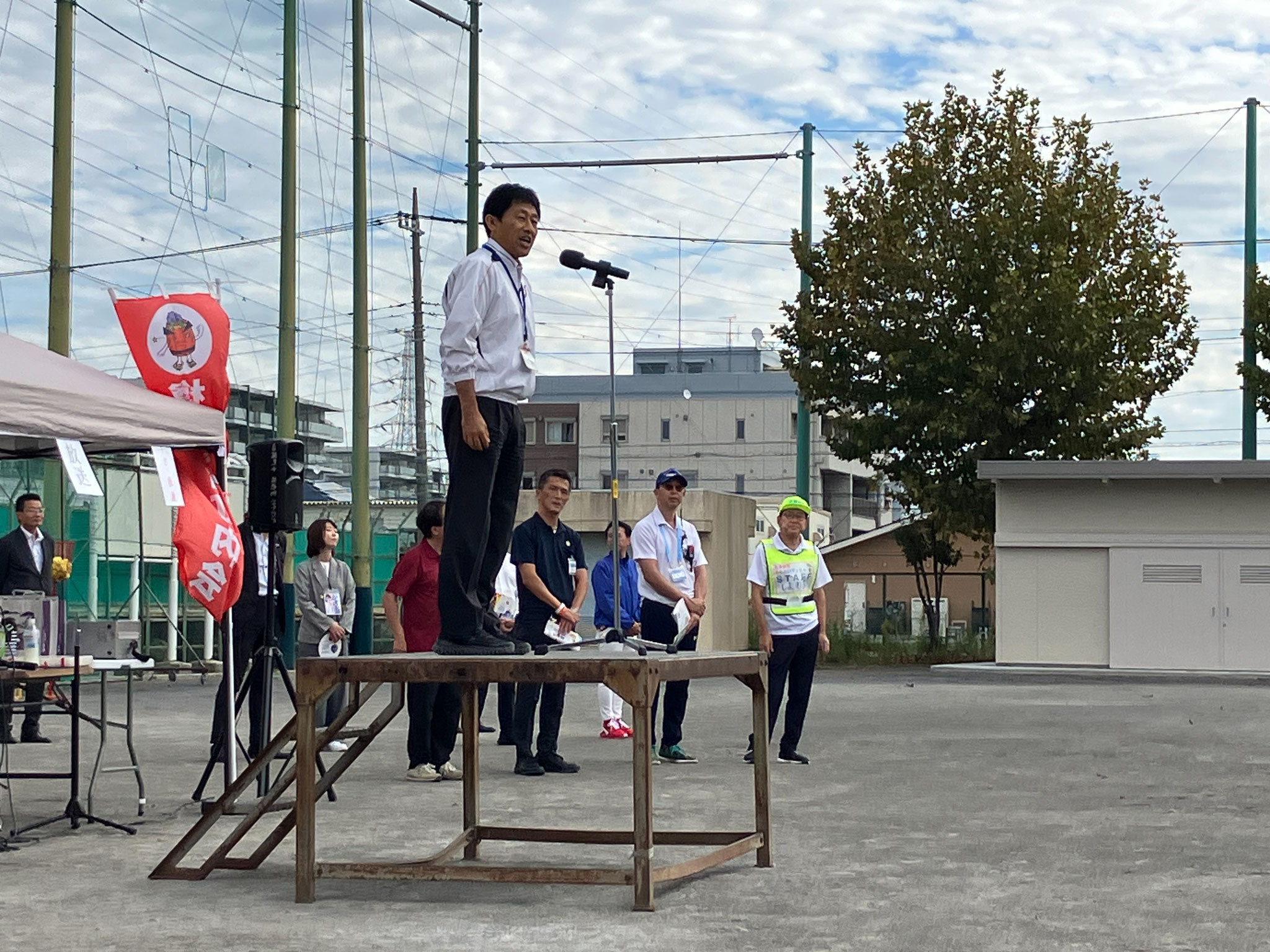 開会式、樽町中学校校長のあいさつ