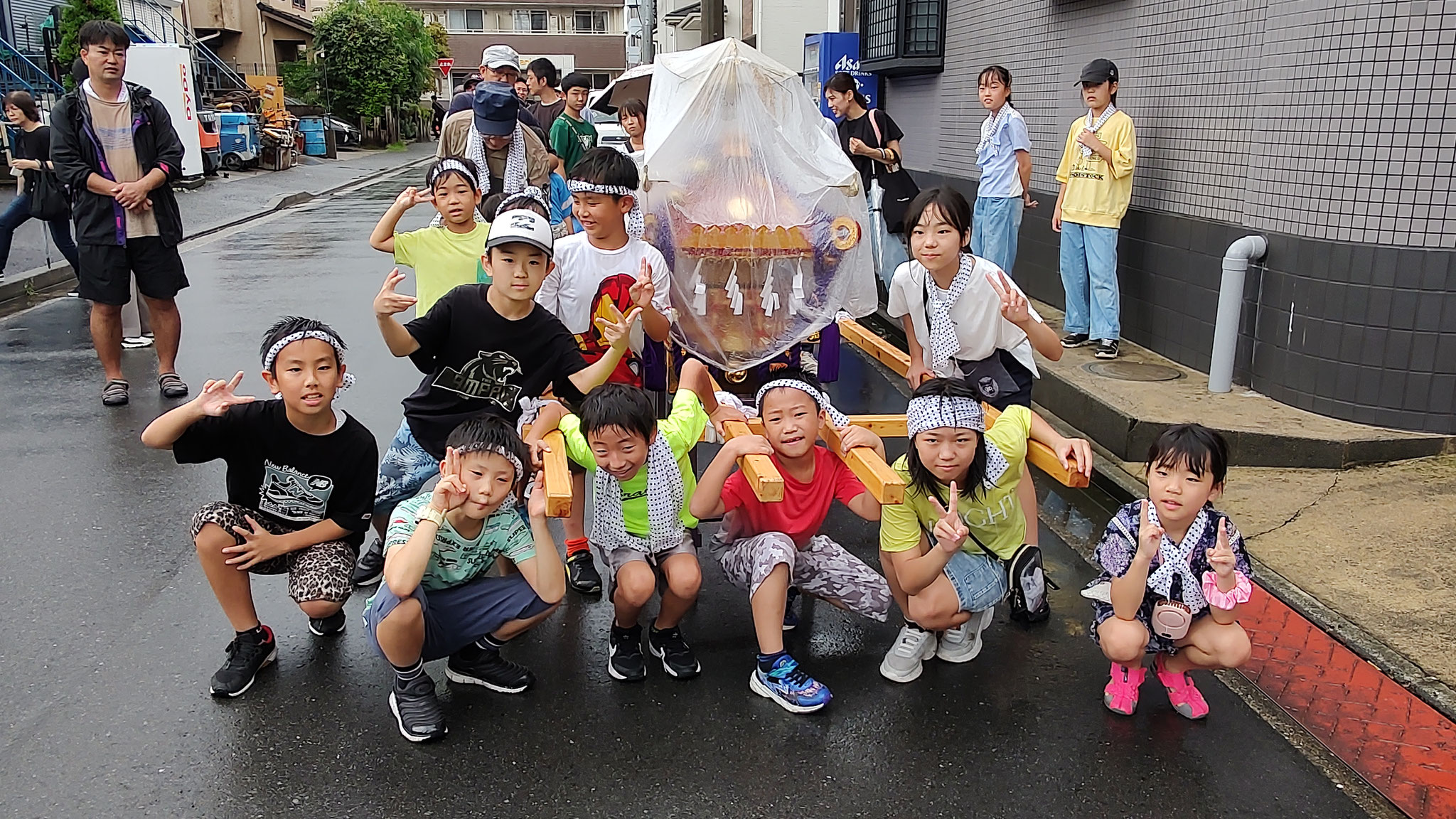 ひと休み中にポーズ
