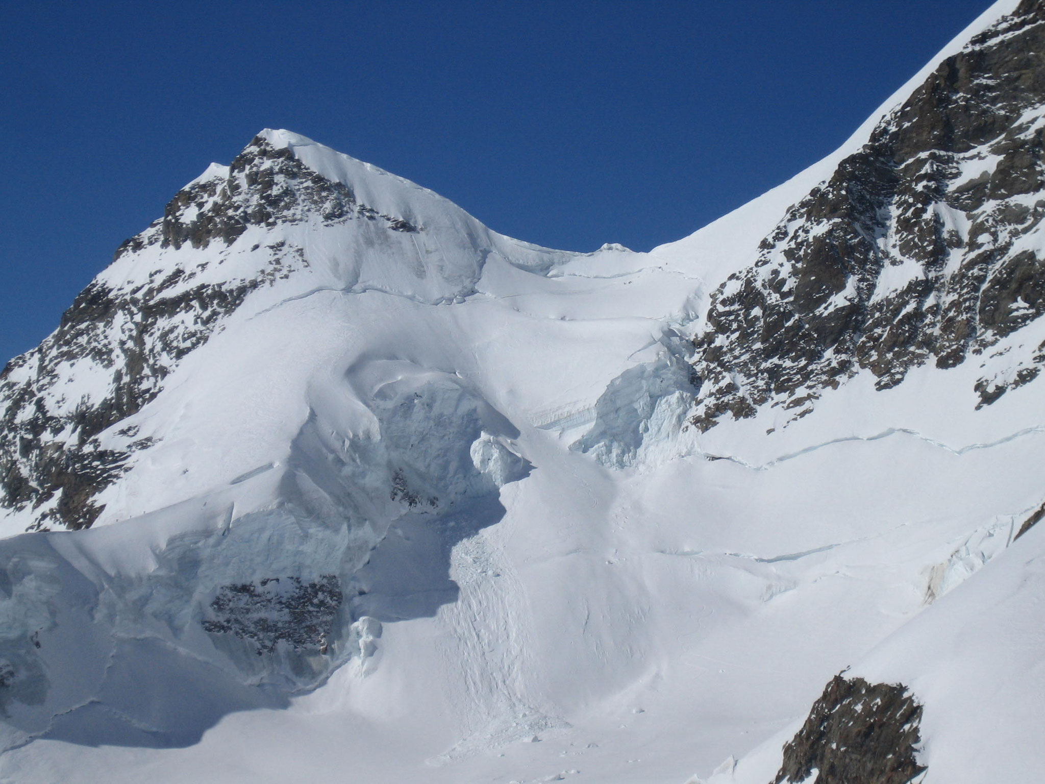 Blick Richtung Rottalsattel an der Jungfrau