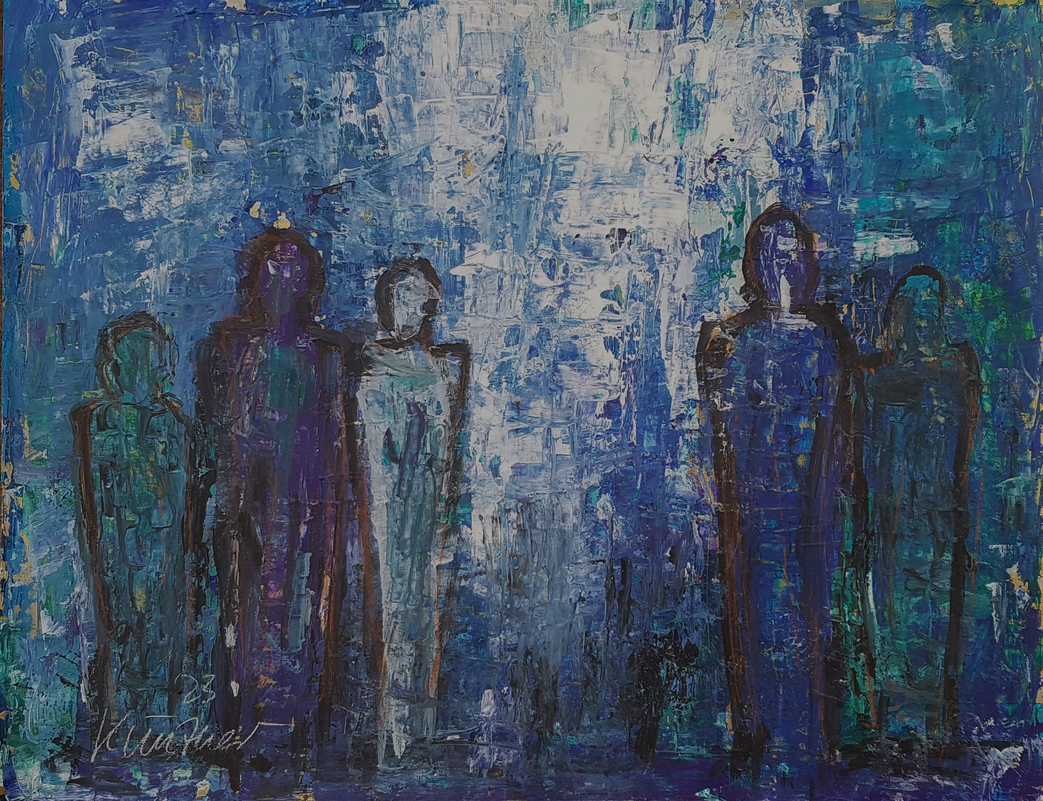 Leere, Acryl und Mischtechnik auf Papier, 50 x 64 xm